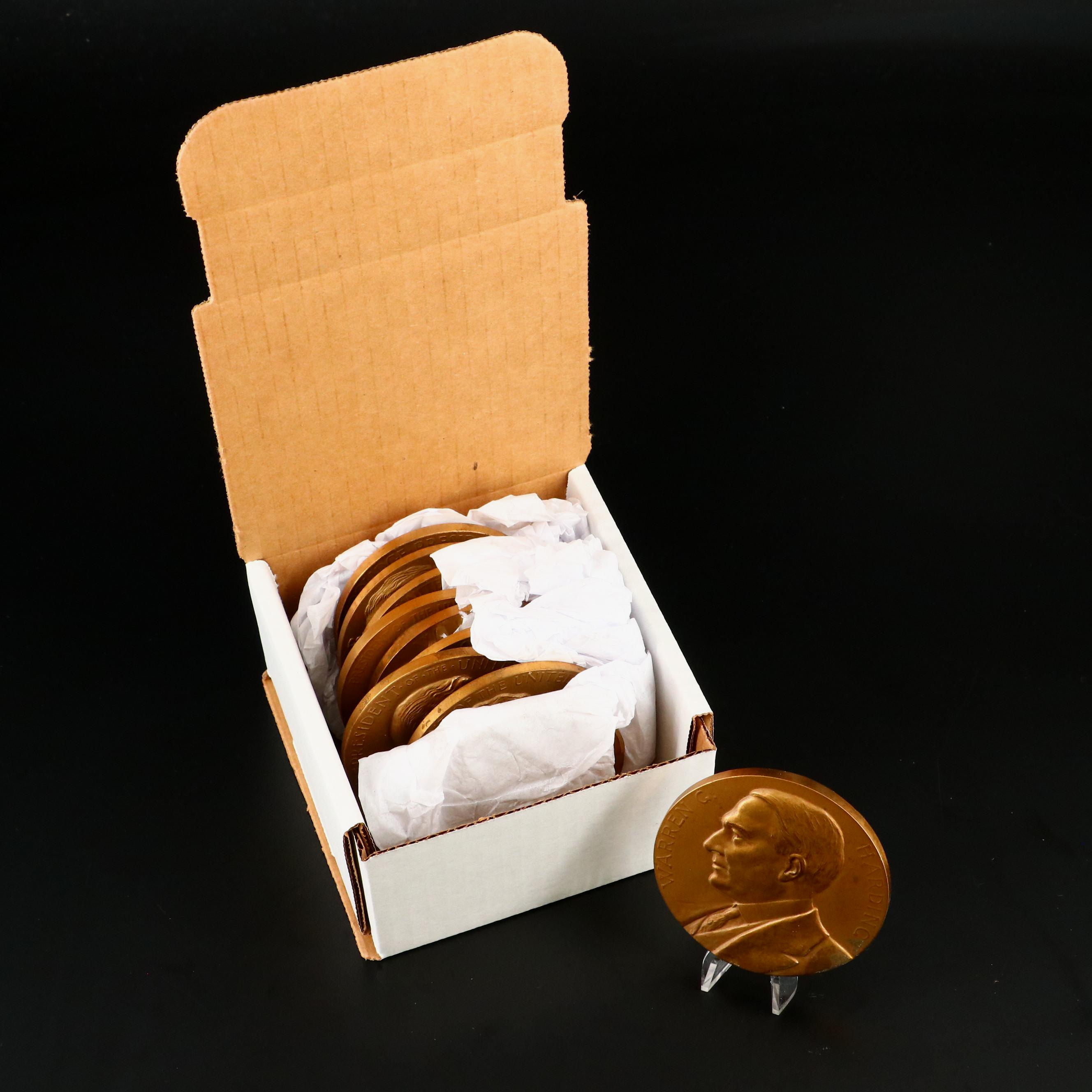 Nine Presidential Inauguration and Memorial Bronze Medals