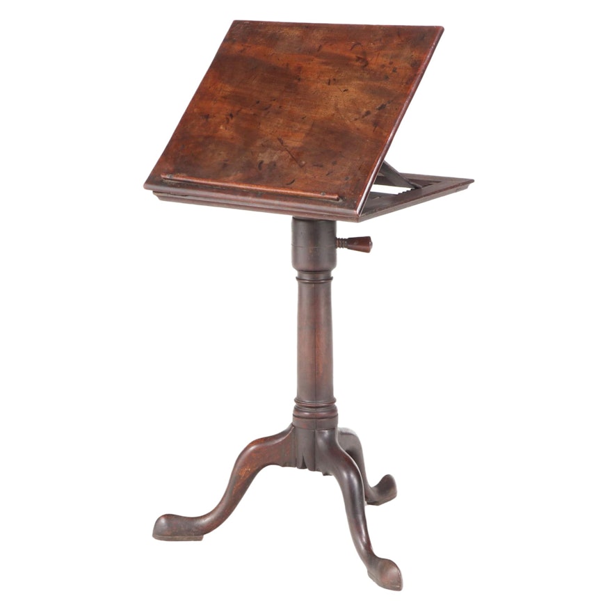 George II Mahogany Adjustable Reading Stand, Mid-18th Century