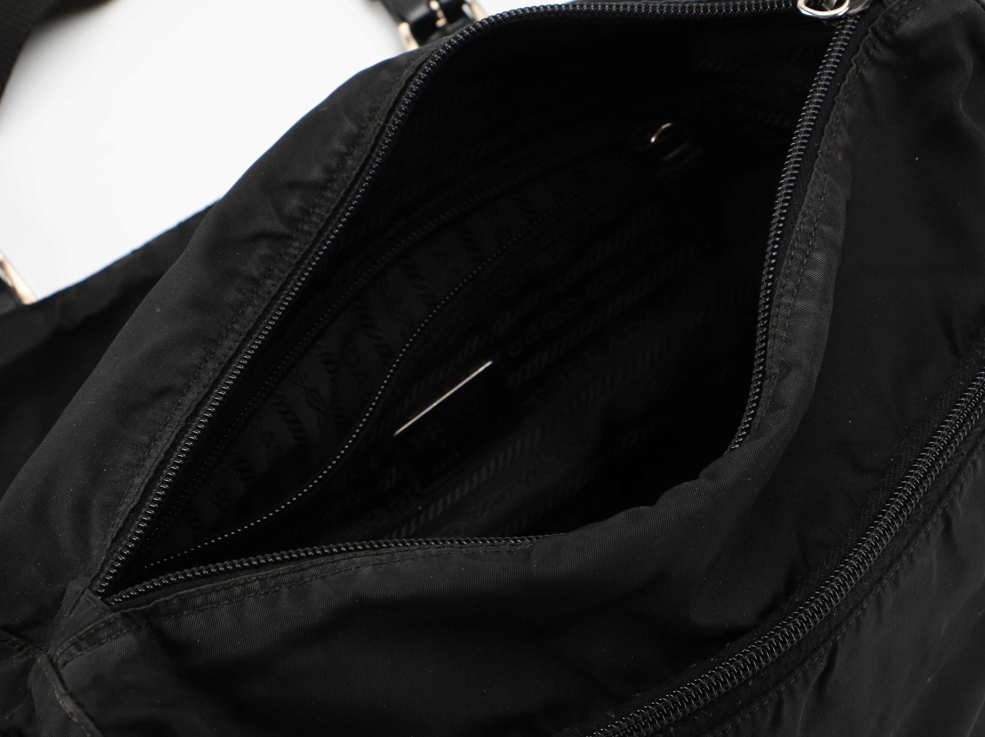 Prada Black Tessuto Nylon Messenger Crossbody