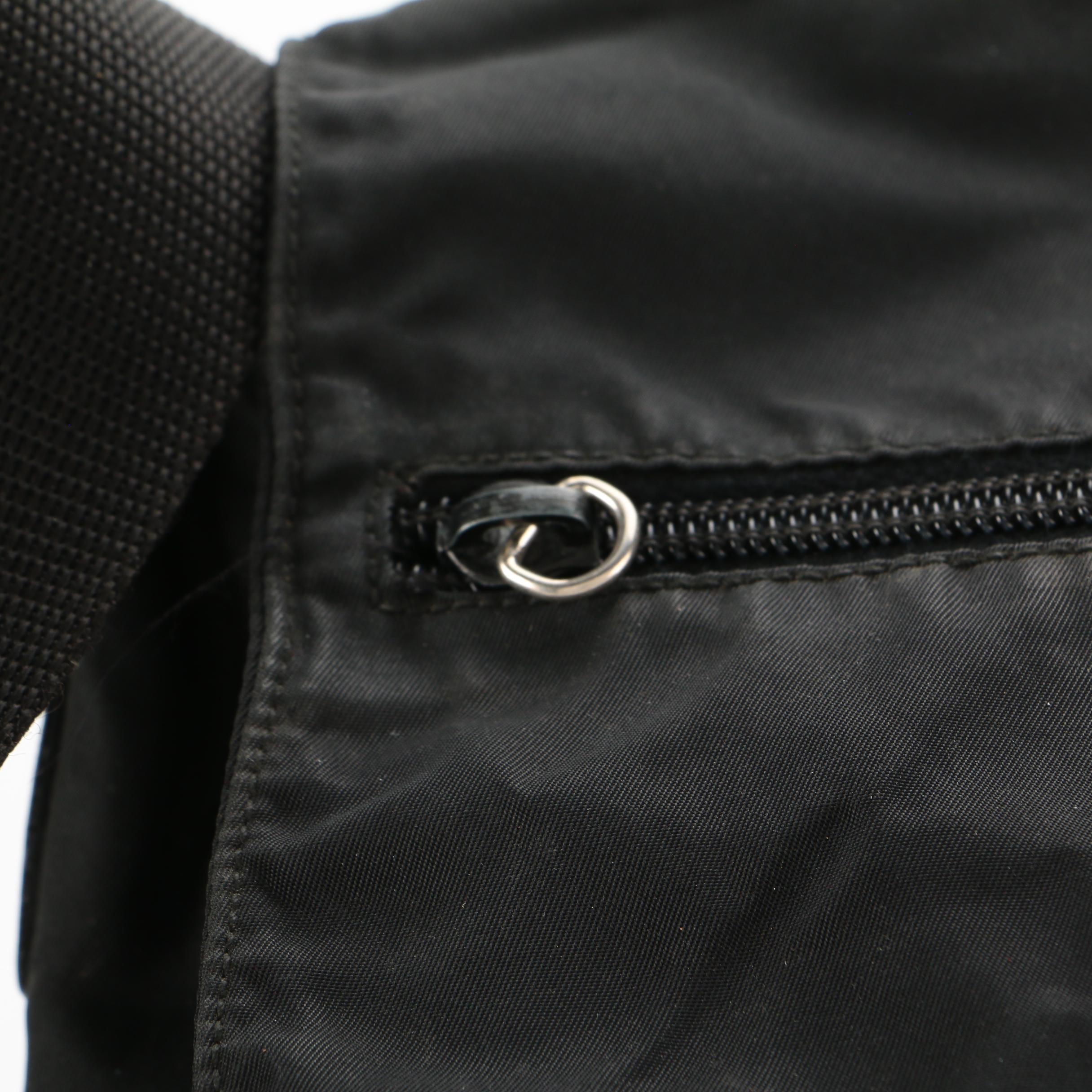 Prada Black Tessuto Nylon Messenger Crossbody