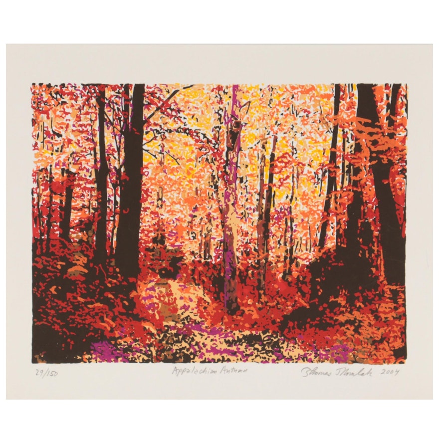 Thomas Norulak Serigraph "Appalachian Autumn," 2004