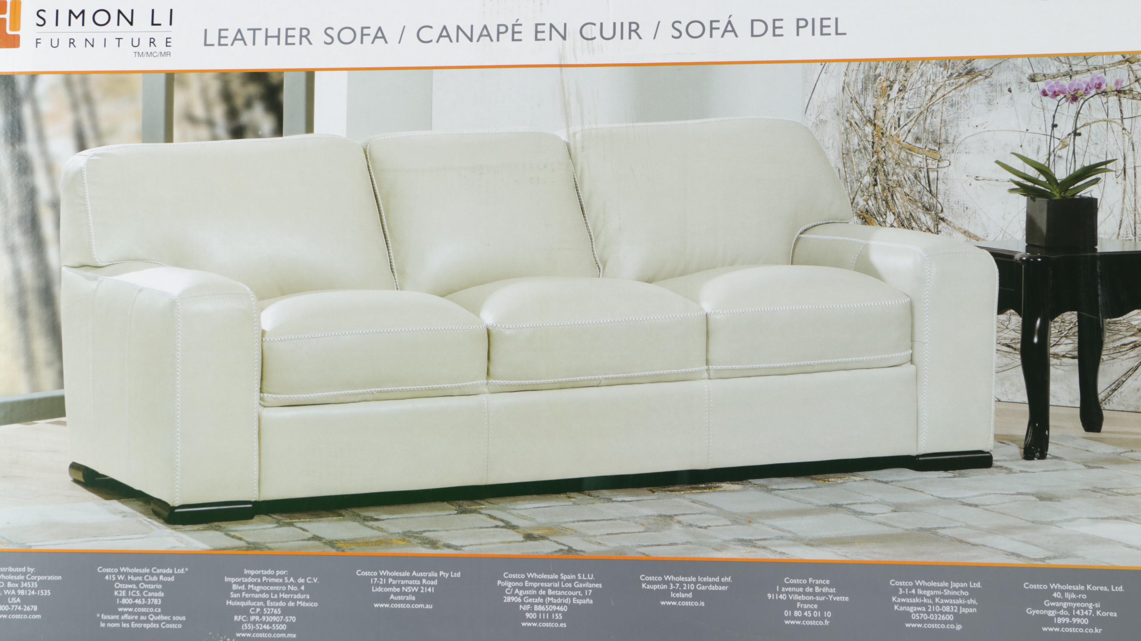 Simon Li "Buckley" Leather Sofa