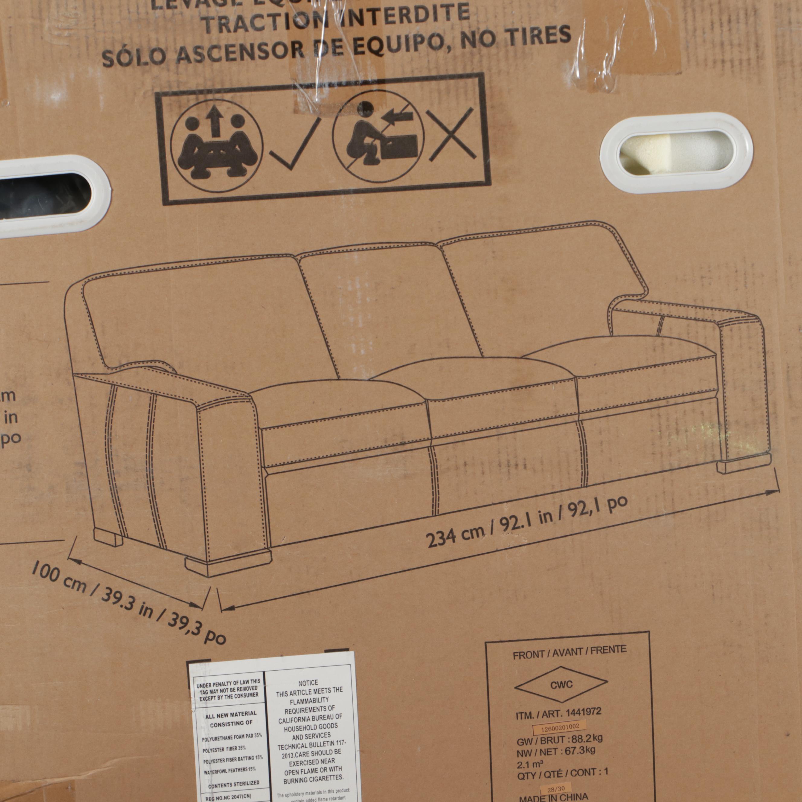 Simon Li "Buckley" Leather Sofa