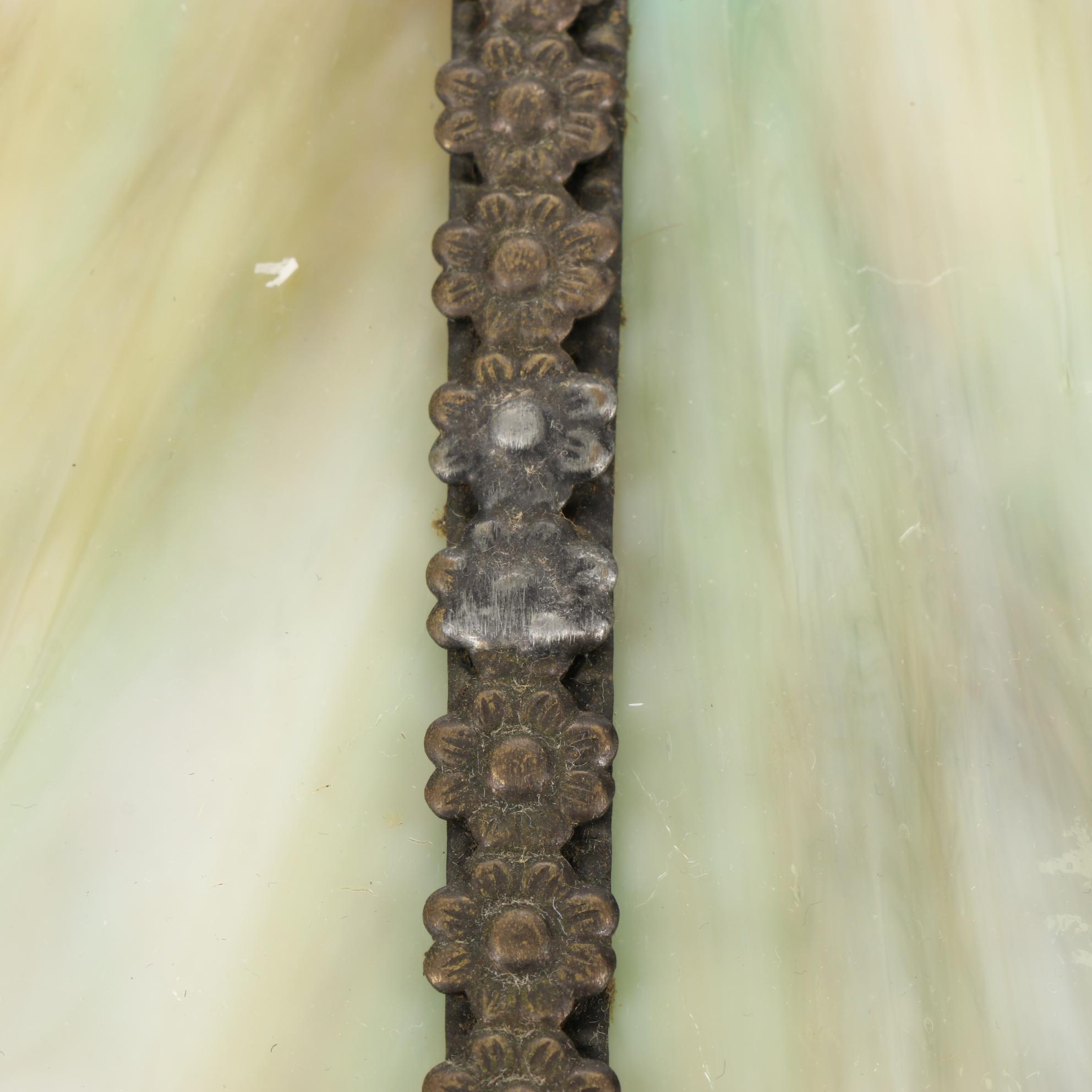 Gramercy Park Lighting Curved Slag Glass Lamp Shade, Early to Mid 20th Century