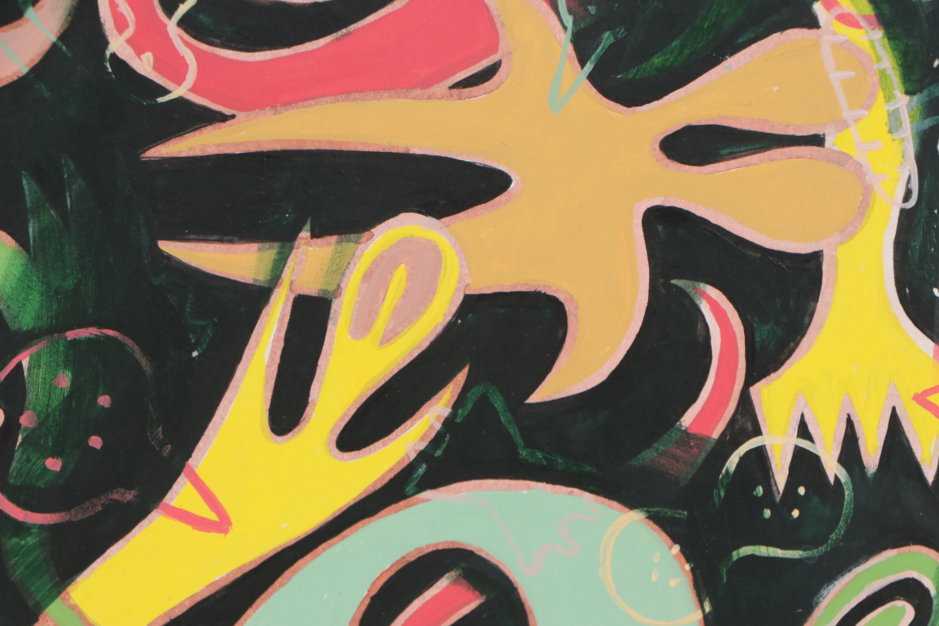 Michael Sweeney Abstract Acrylic Painting on Drywall