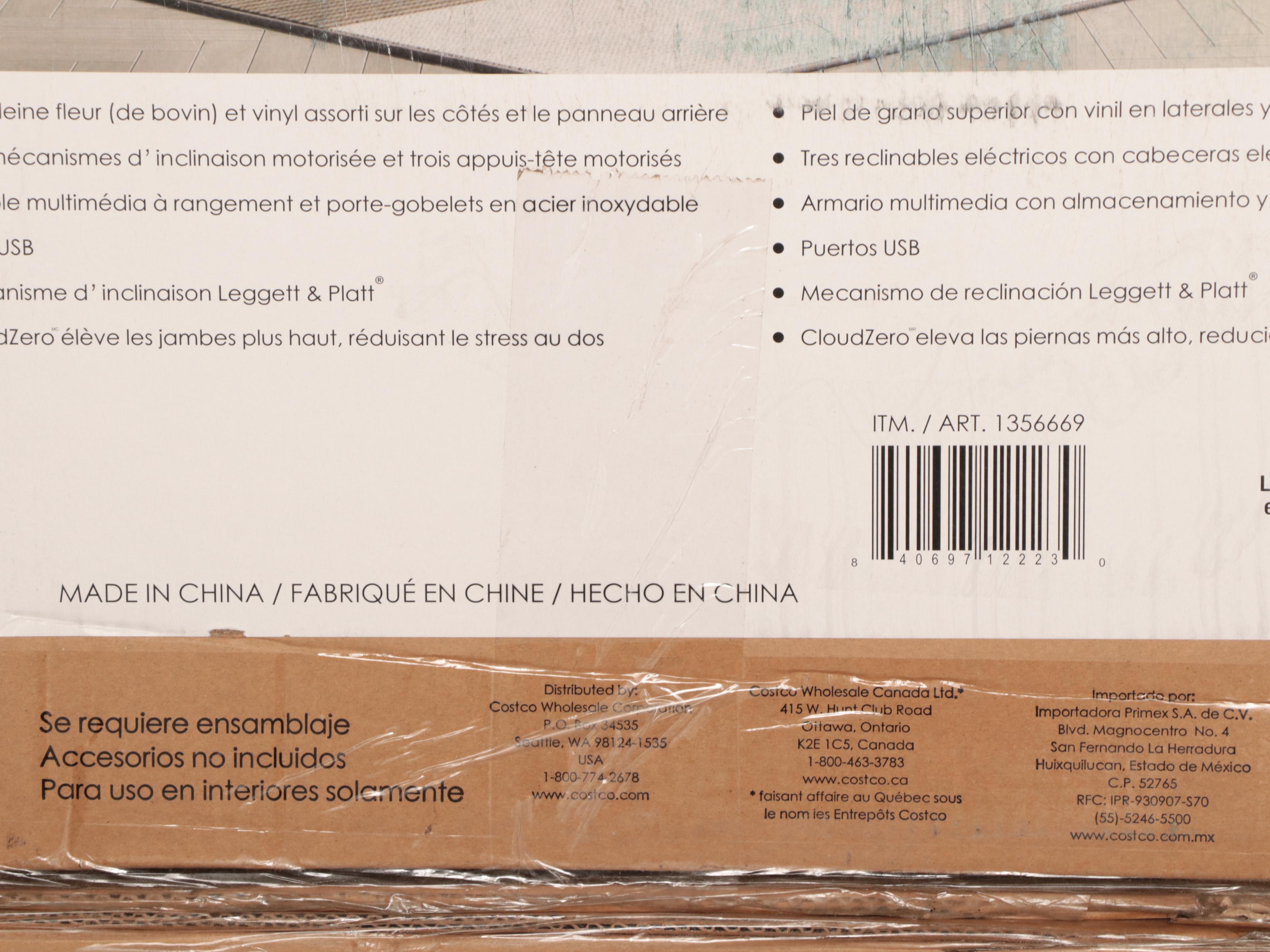 Gilman Creek Furniture "Gearhart" Six-Piece Leather Power Reclining Sectional