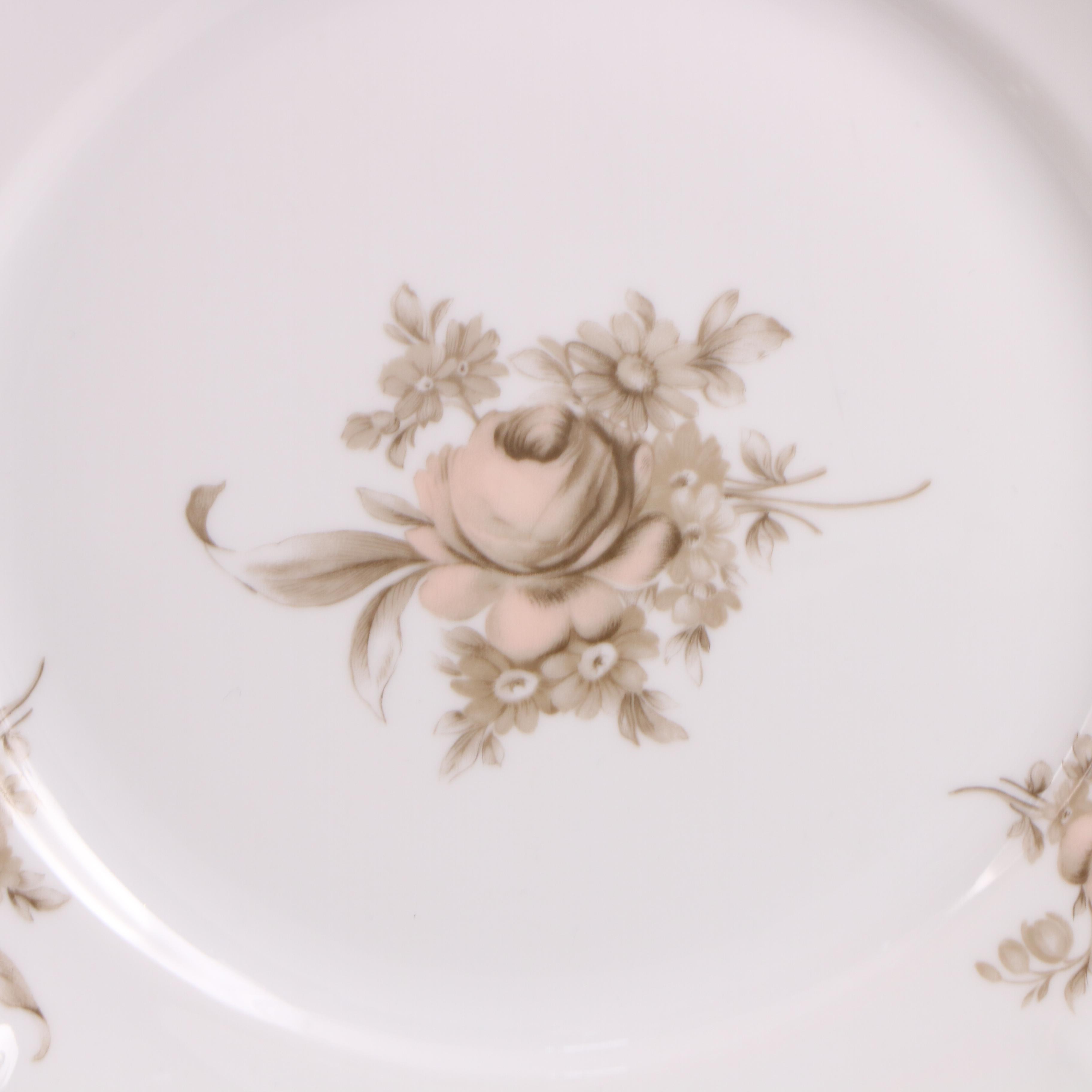 Johann Haviland German "Sepia Rose" Bone China, 20th Century