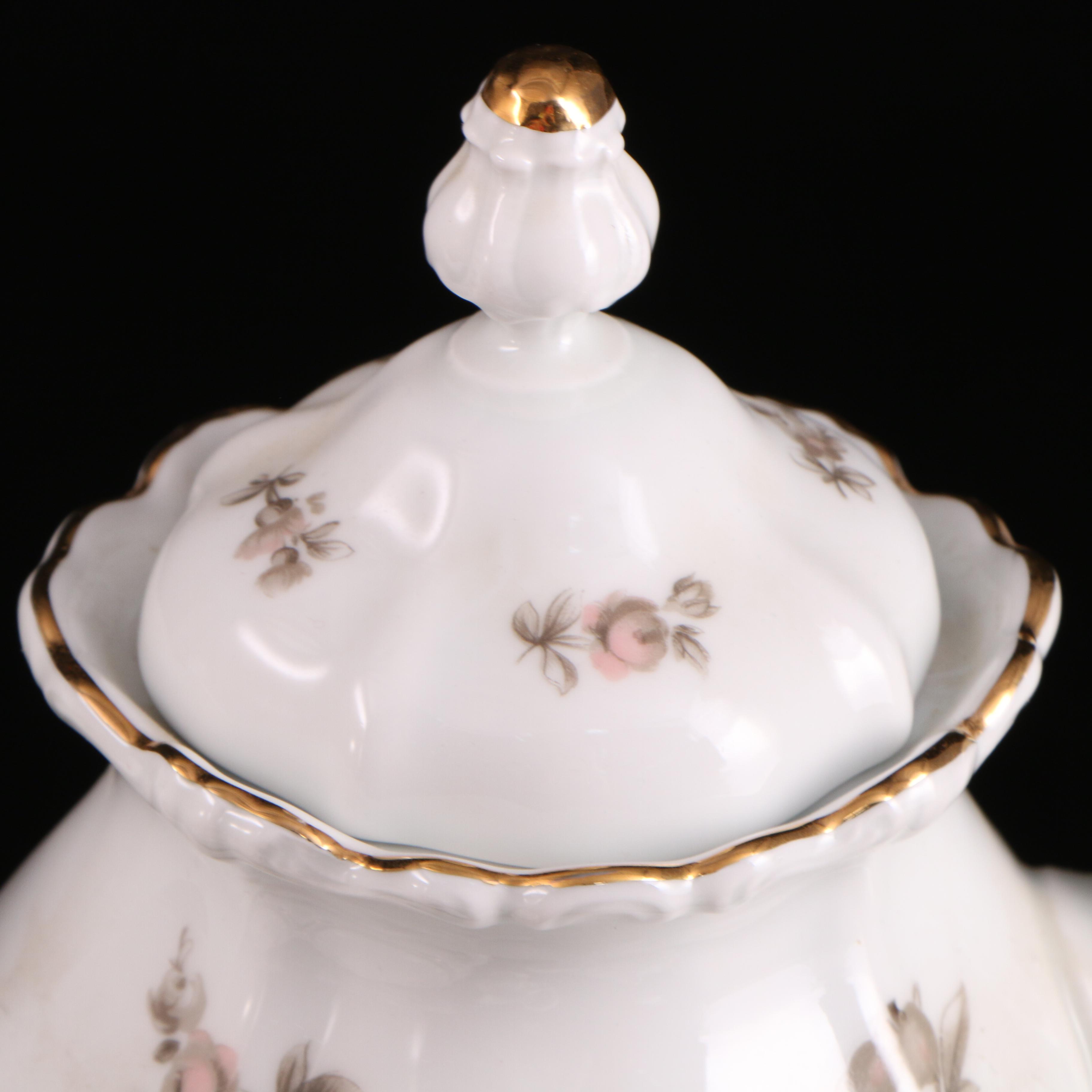 Johann Haviland German "Sepia Rose" Bone China, 20th Century