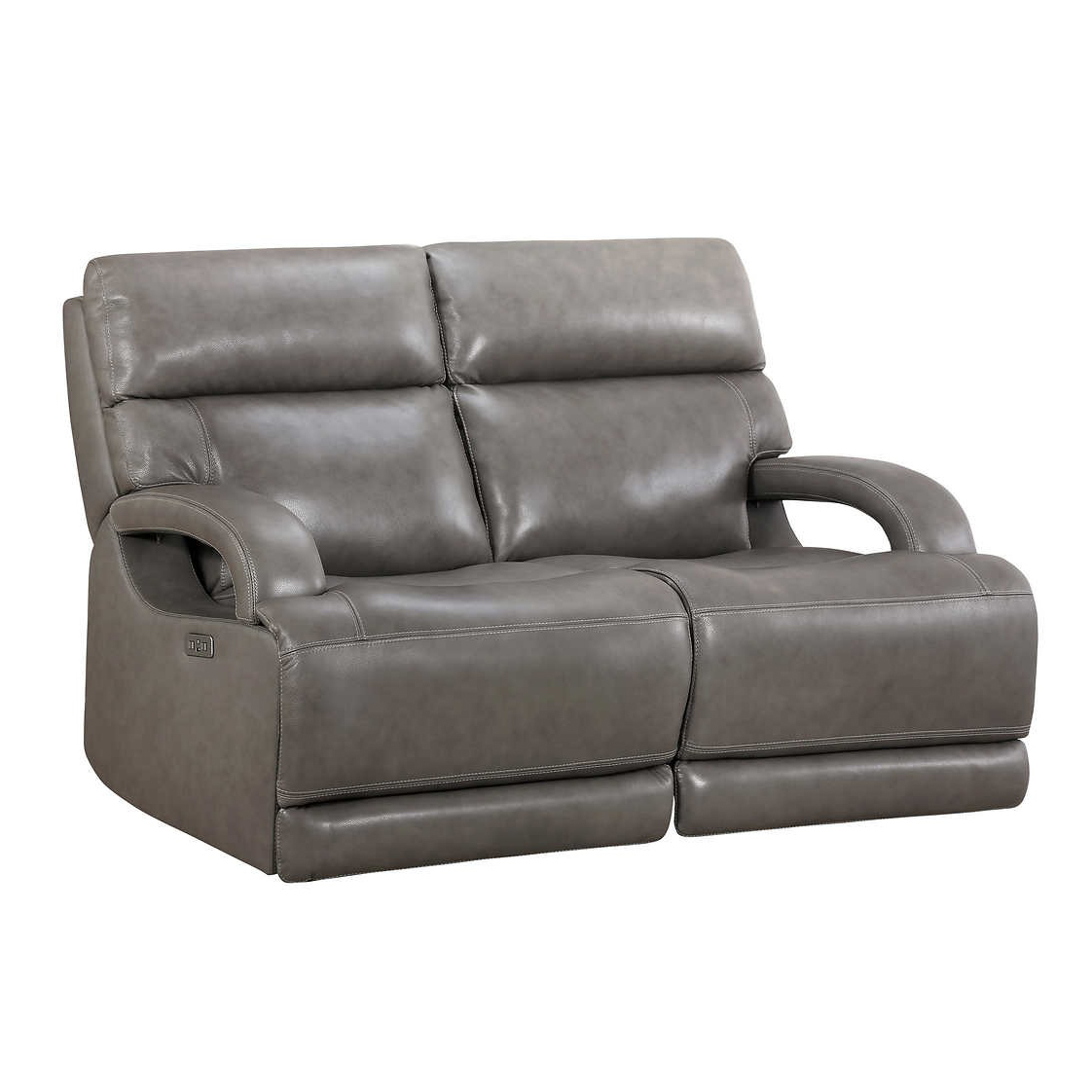 Simon Li "Dovestone" Leather Power Reclining Loveseat with Power Headrests