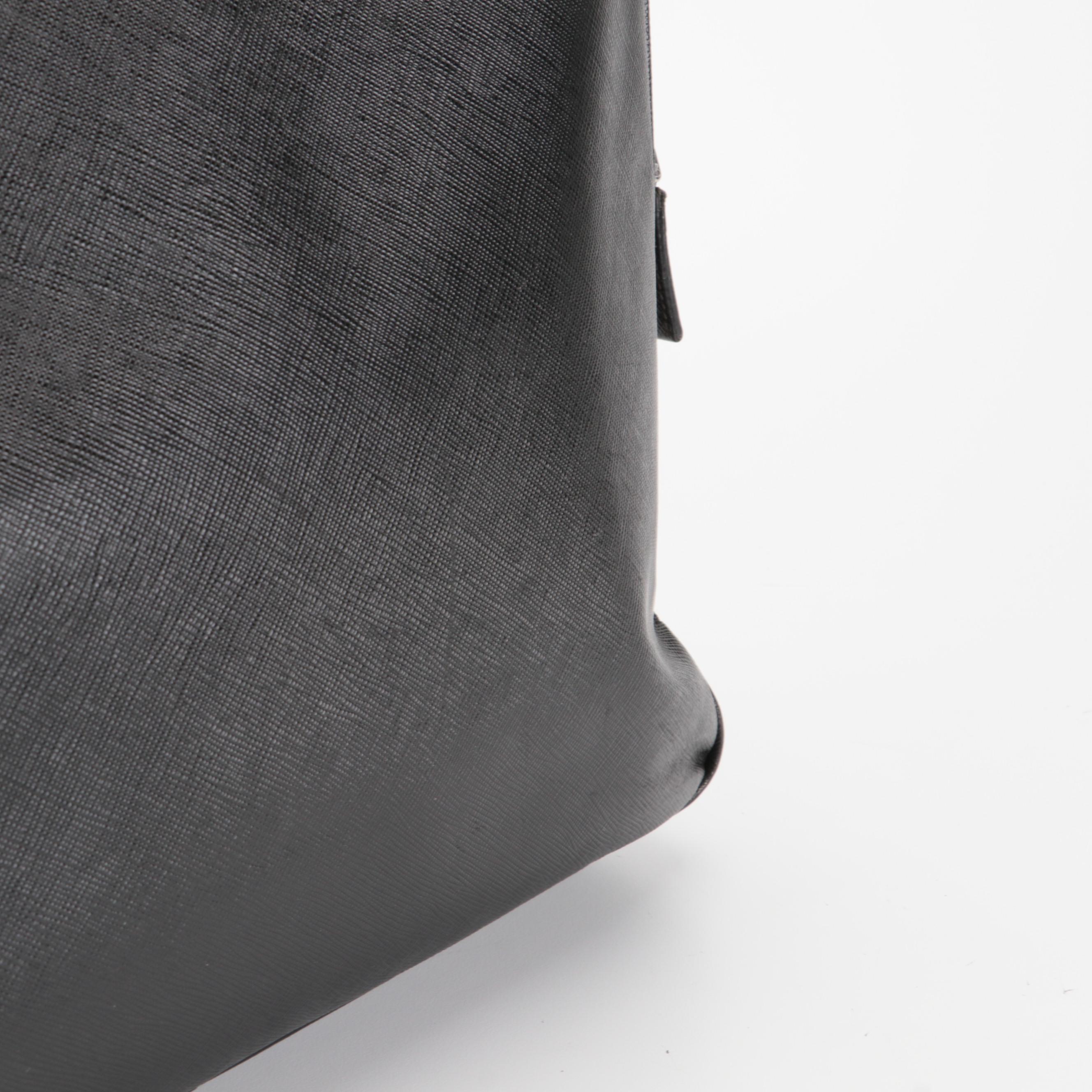 Prada Travel Briefcase in Black Saffiano Leather