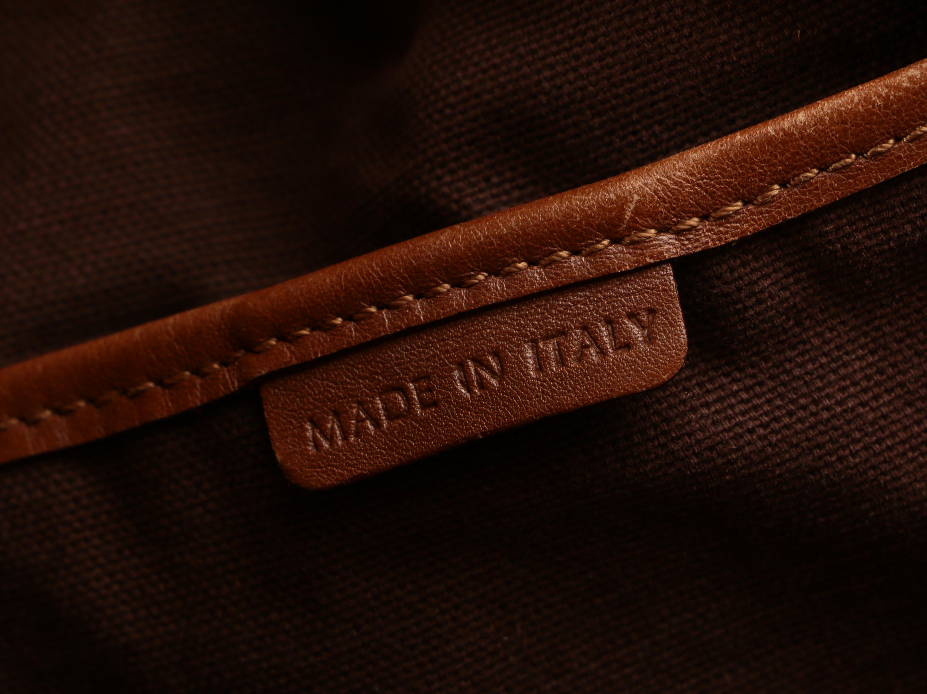 Burberry Prorsum Knight Bag in "House Check" Canvas with Studded Leather Trim