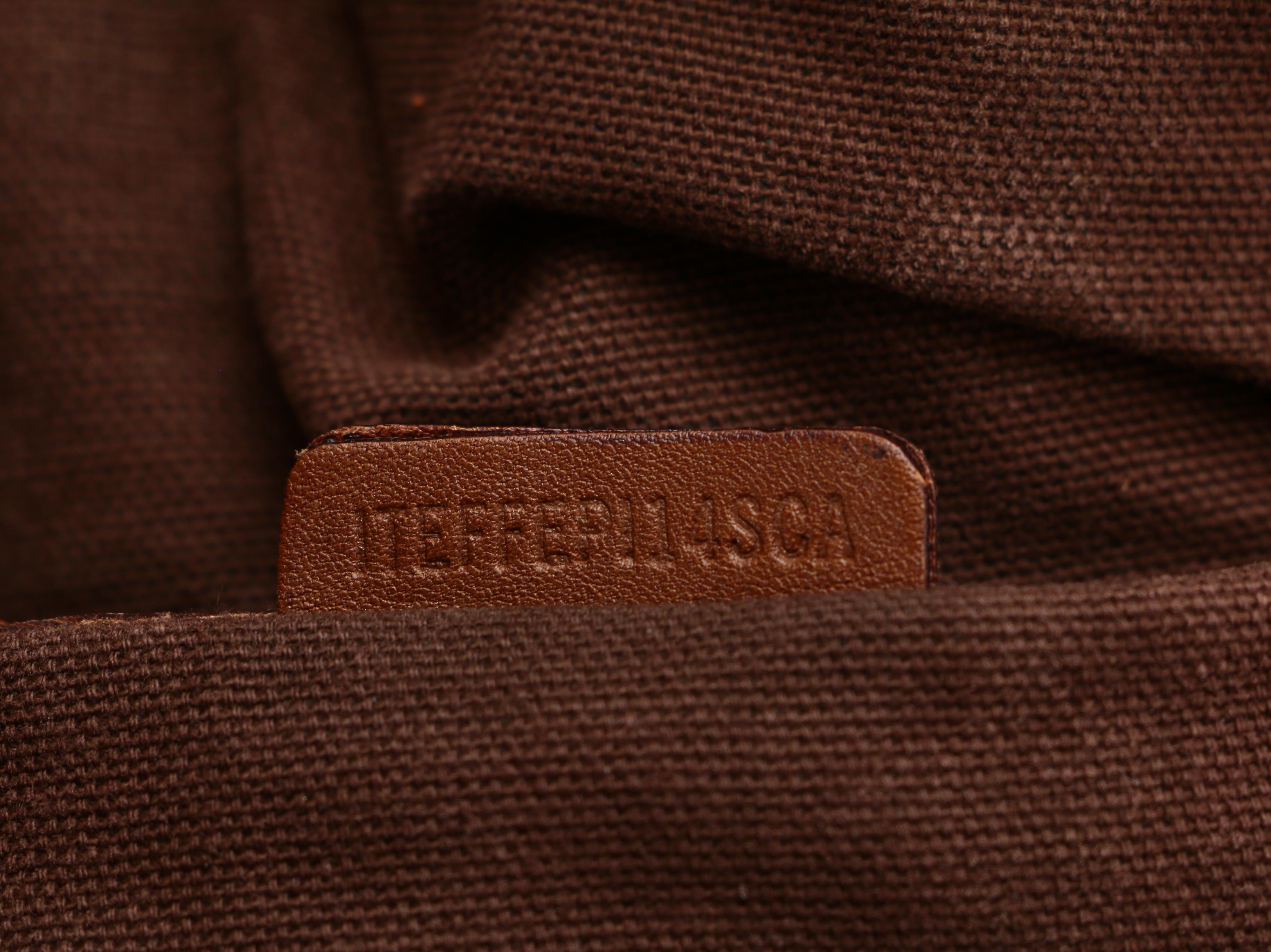 Burberry Prorsum Knight Bag in "House Check" Canvas with Studded Leather Trim