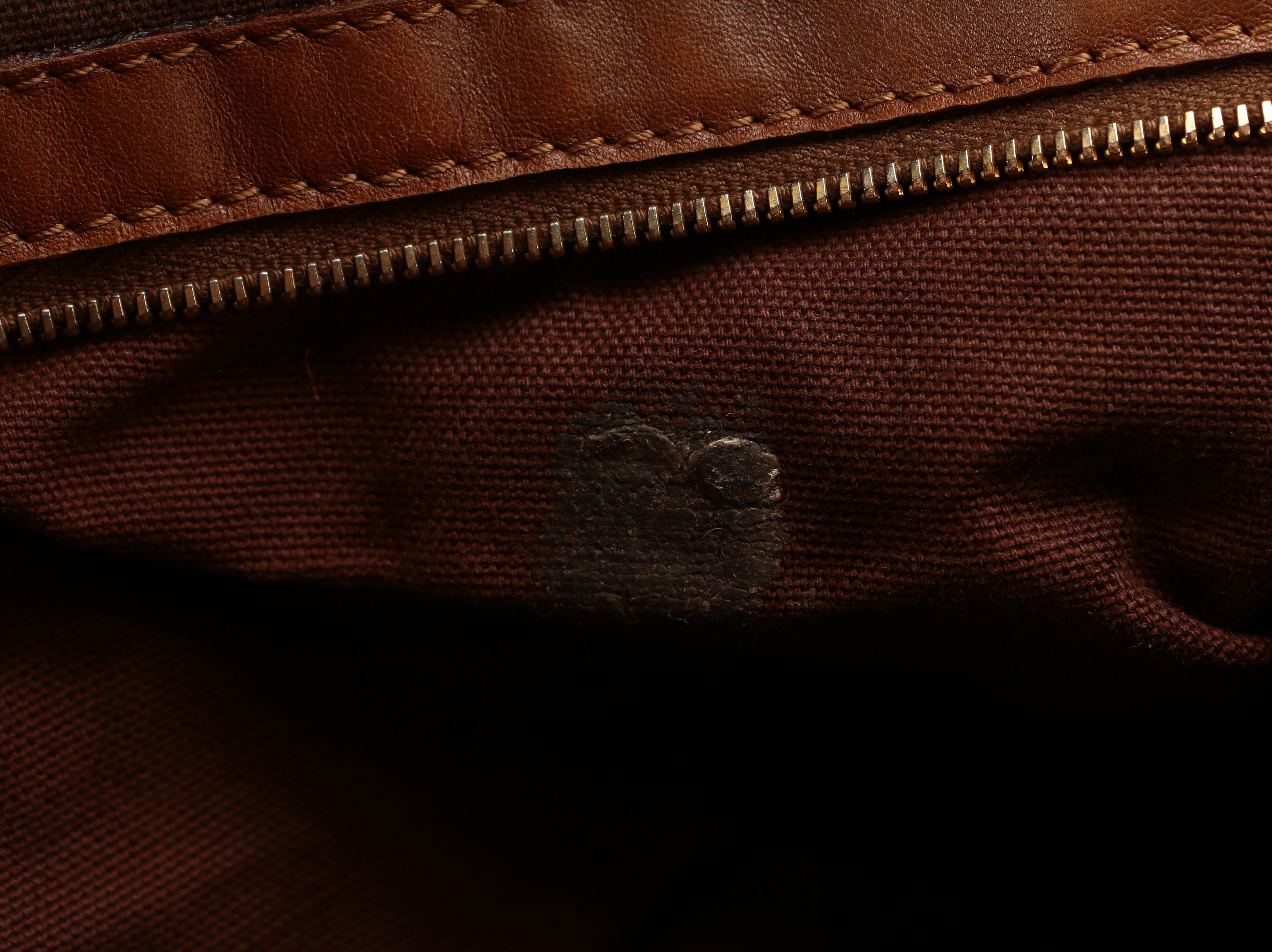 Burberry Prorsum Knight Bag in "House Check" Canvas with Studded Leather Trim