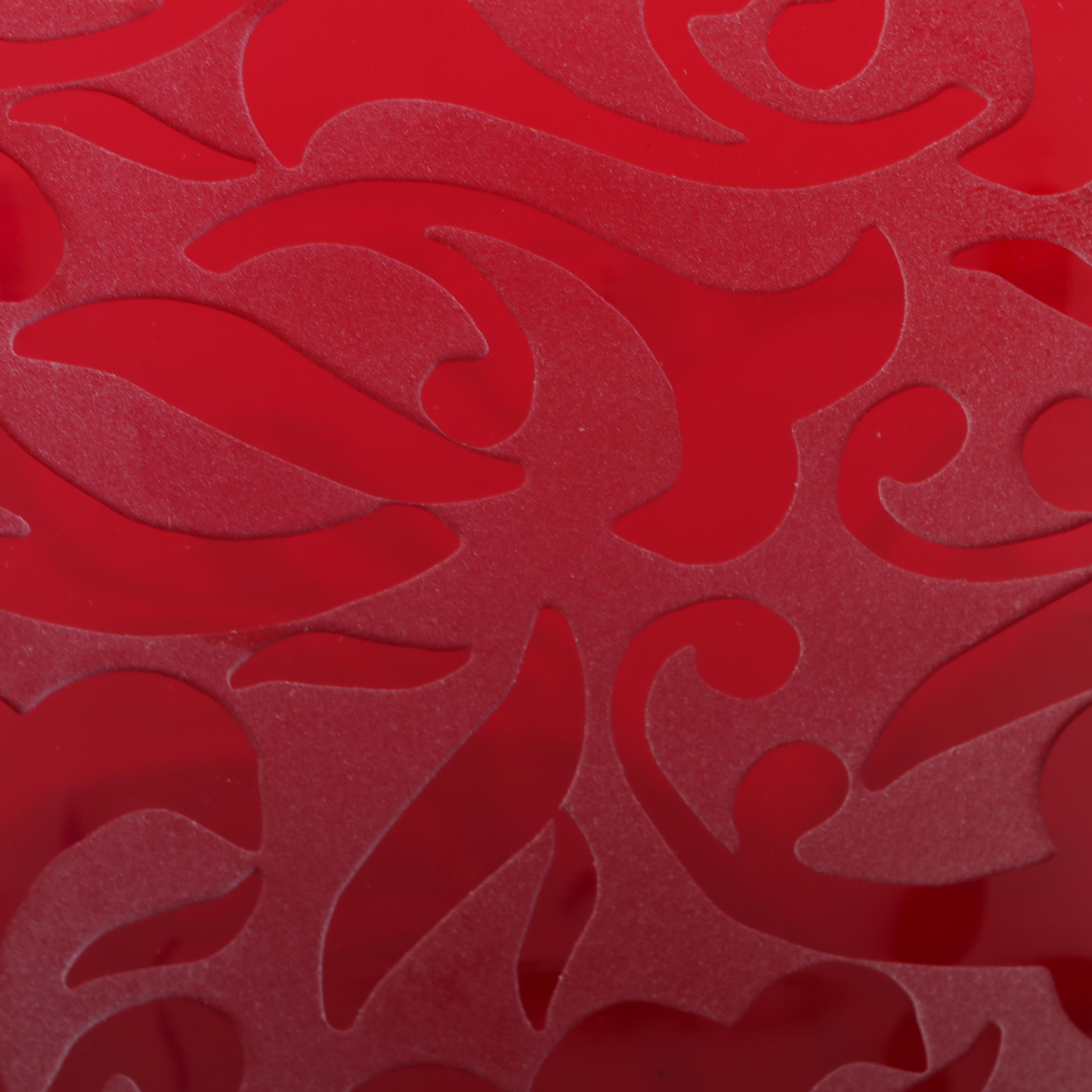 Michael Weems Monumental Etched Art Glass Trumpet Vase, 2005