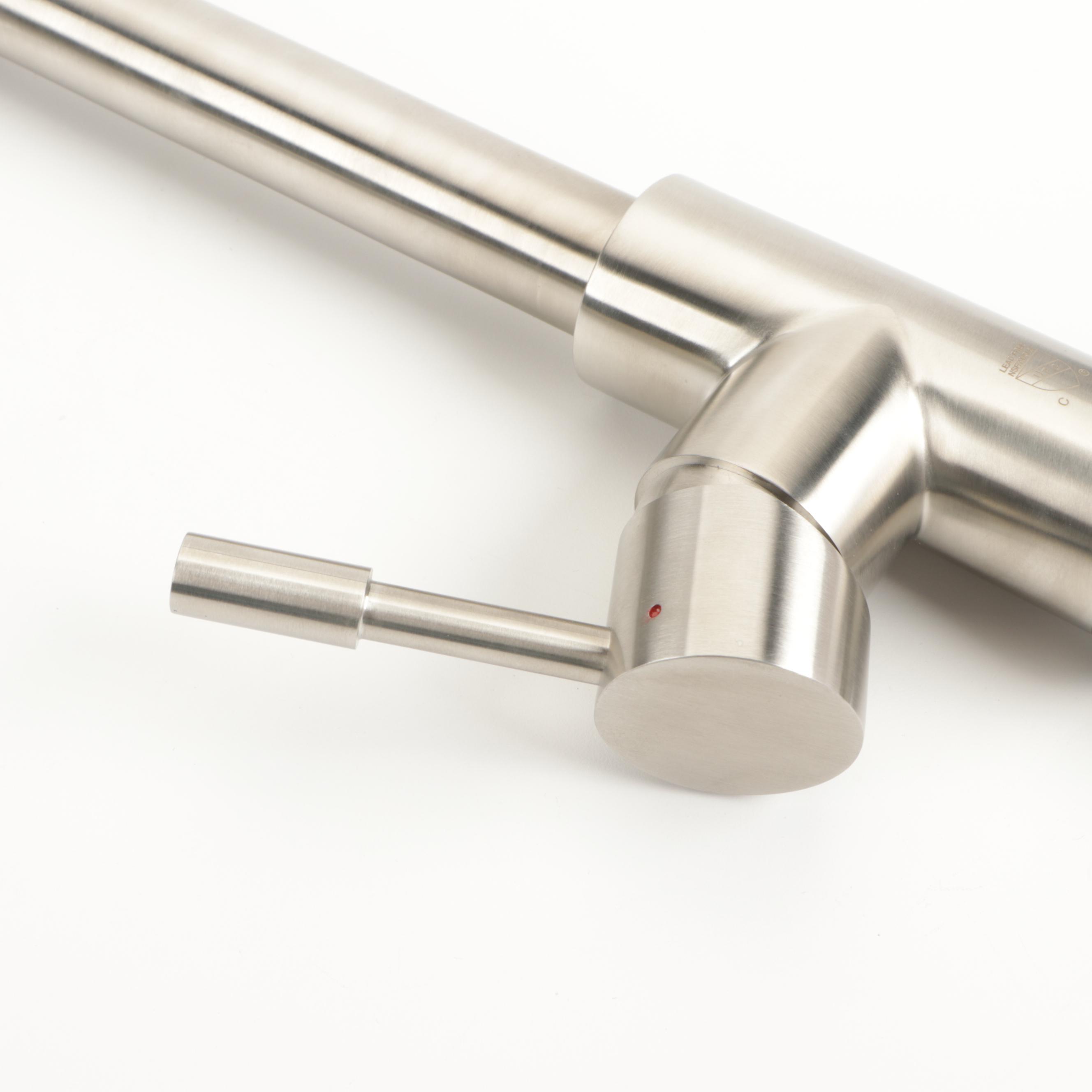 Single-Hole Kitchen Faucet with Pull-Down Spring Spout