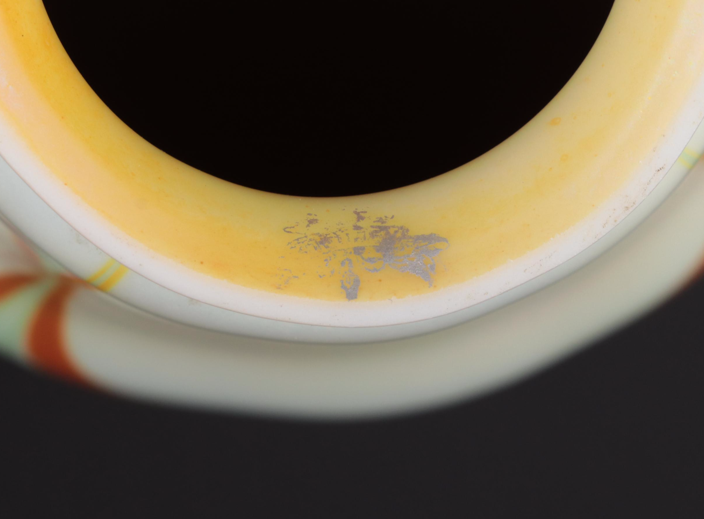 Steuben Art Nouveau Opalescent and Pulled Feather Iridescent Art Glass Shades