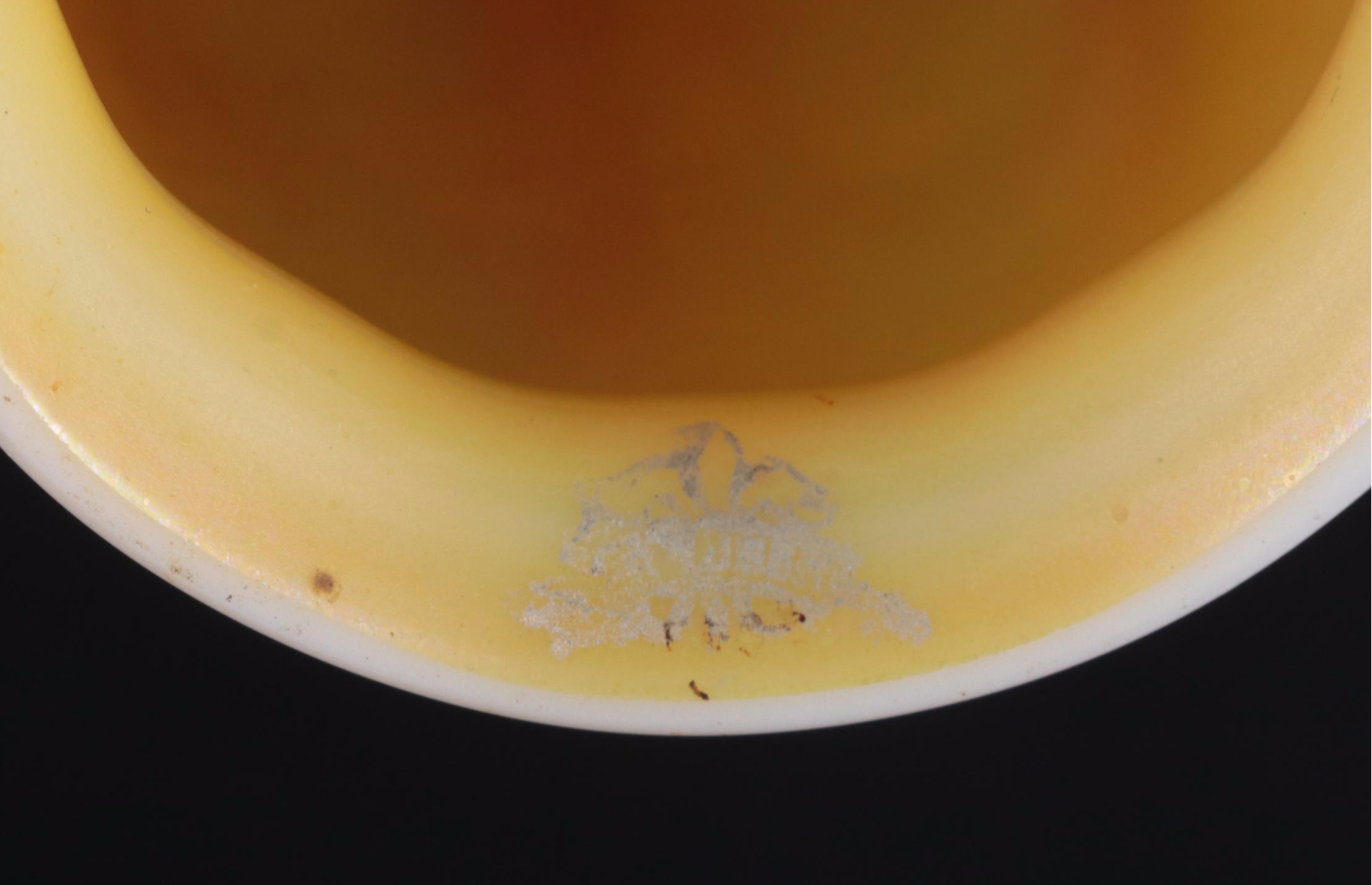 Steuben Art Nouveau Opalescent and Pulled Feather Iridescent Art Glass Shades