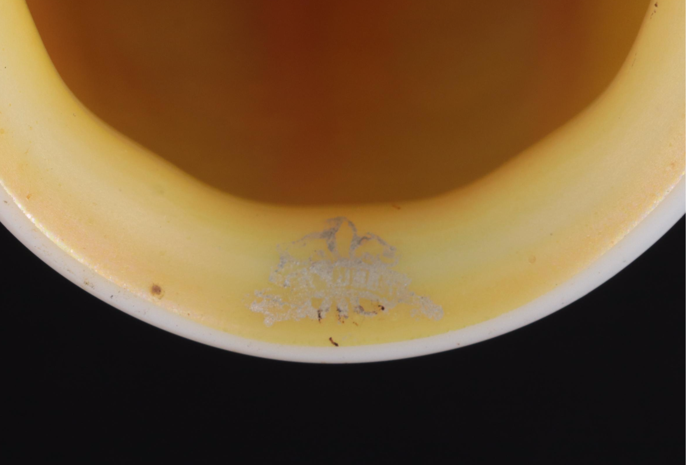 Steuben Art Nouveau Opalescent and Pulled Feather Iridescent Art Glass Shades