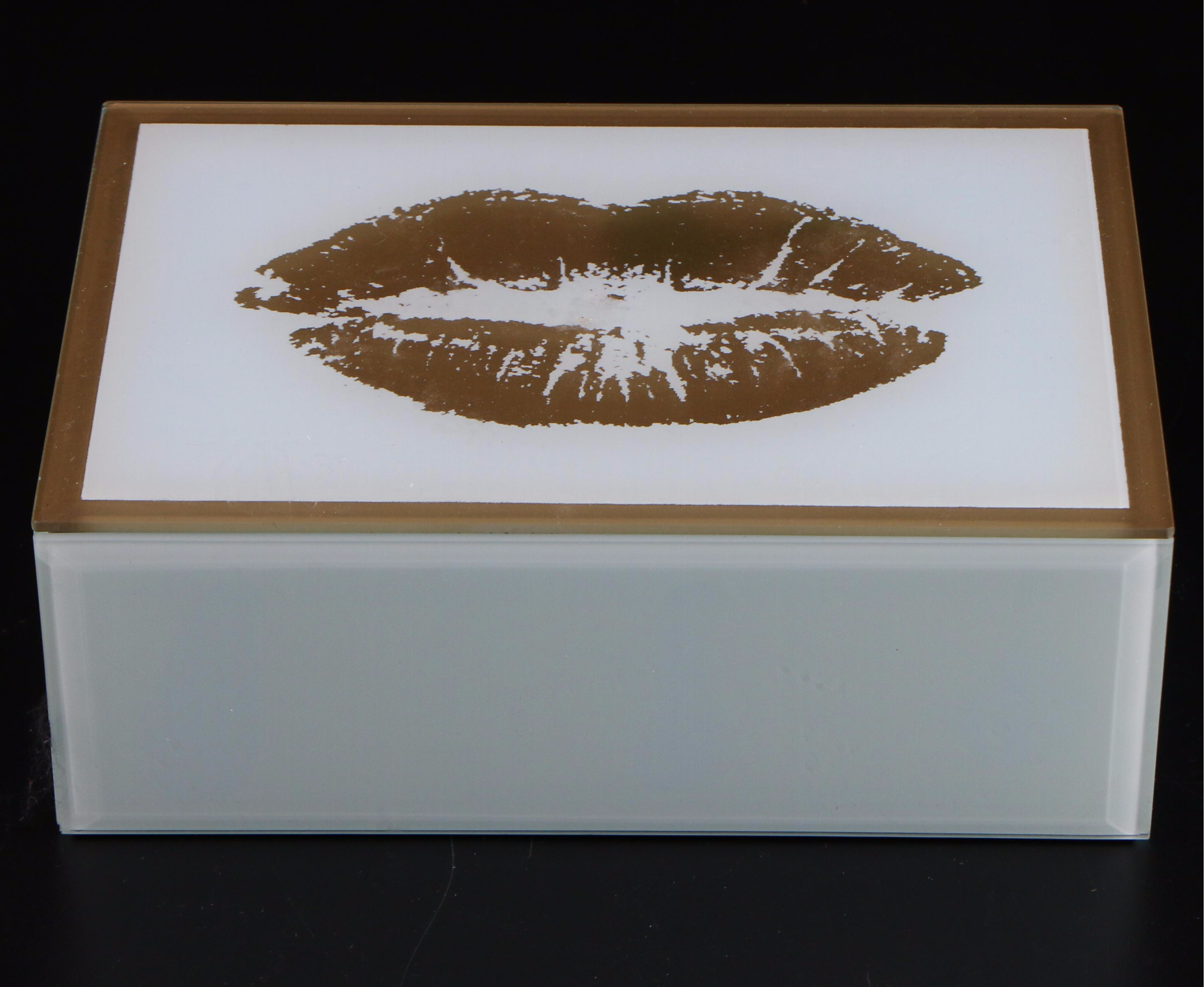 Vidali Collection Perfume Bottle with Glass Vanity Box, Contemporary