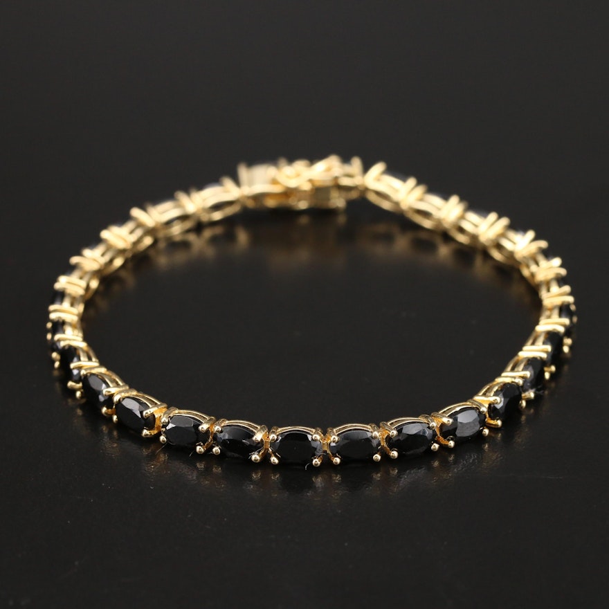 Sterling Silver Spinel Line Bracelet