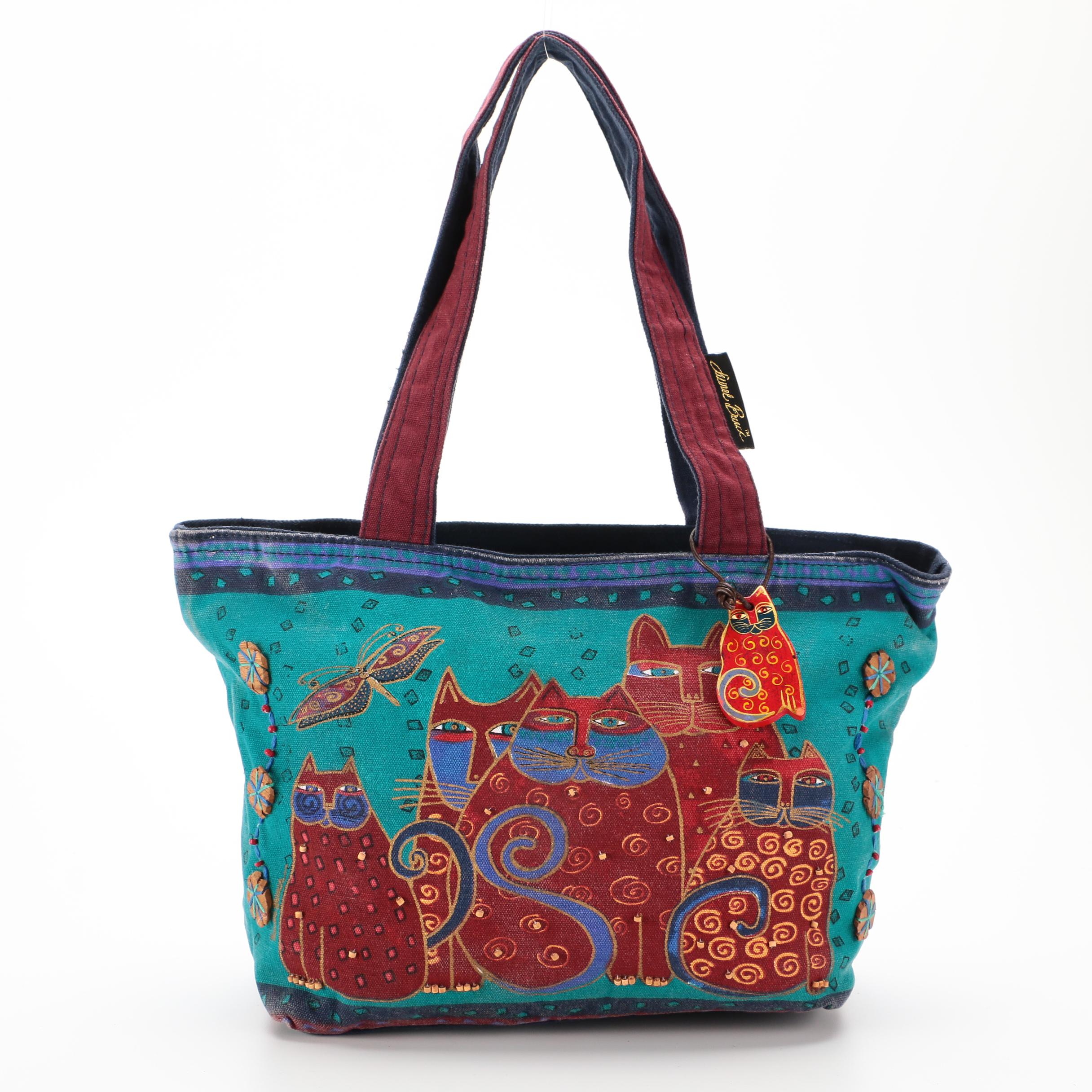 Cat Motif Chala Vegan Leather Bags and Laurel Burch Canvas Tote