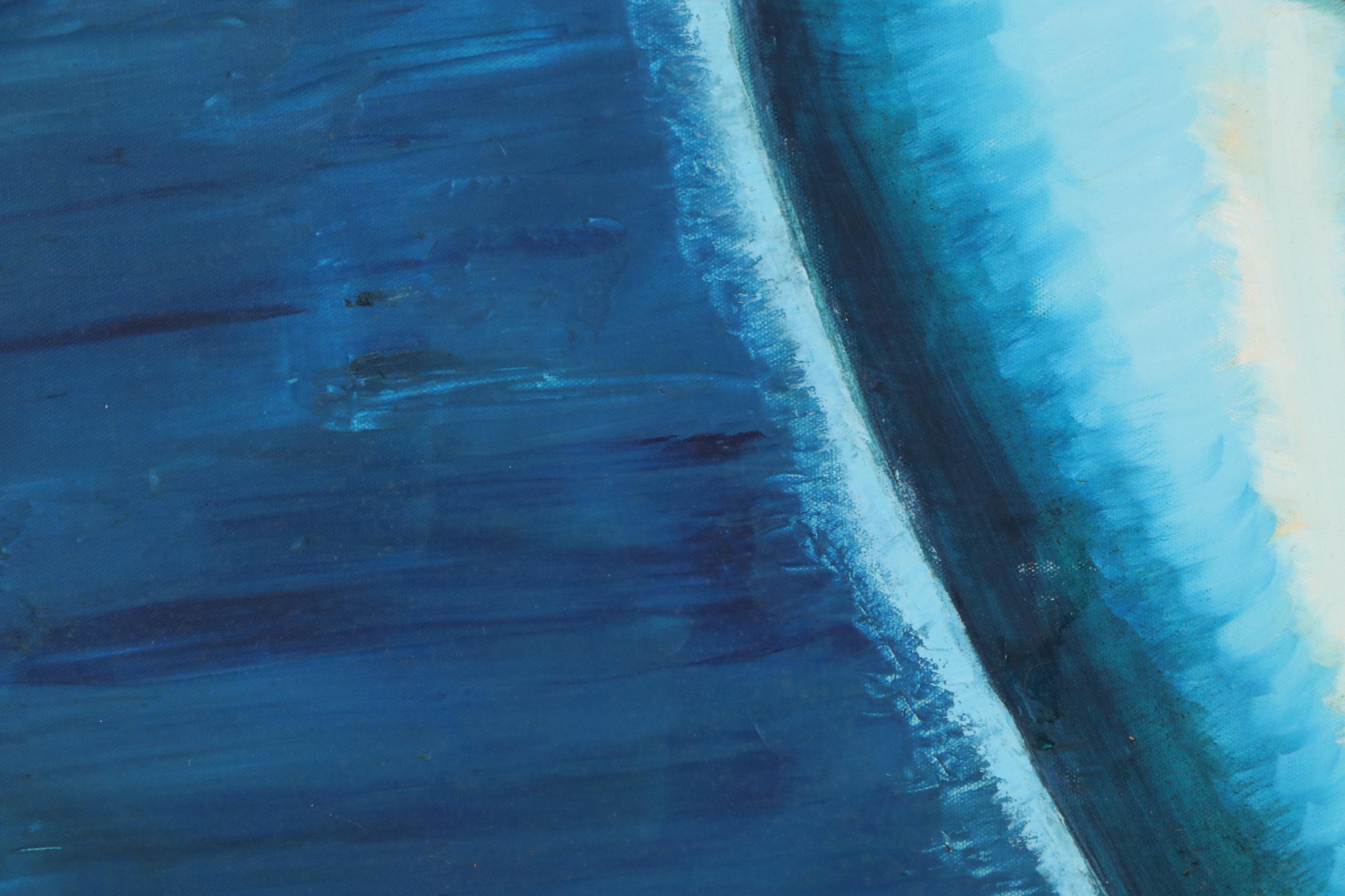 Monochrome Oil Painting of a Standing Nude, Circa 2000