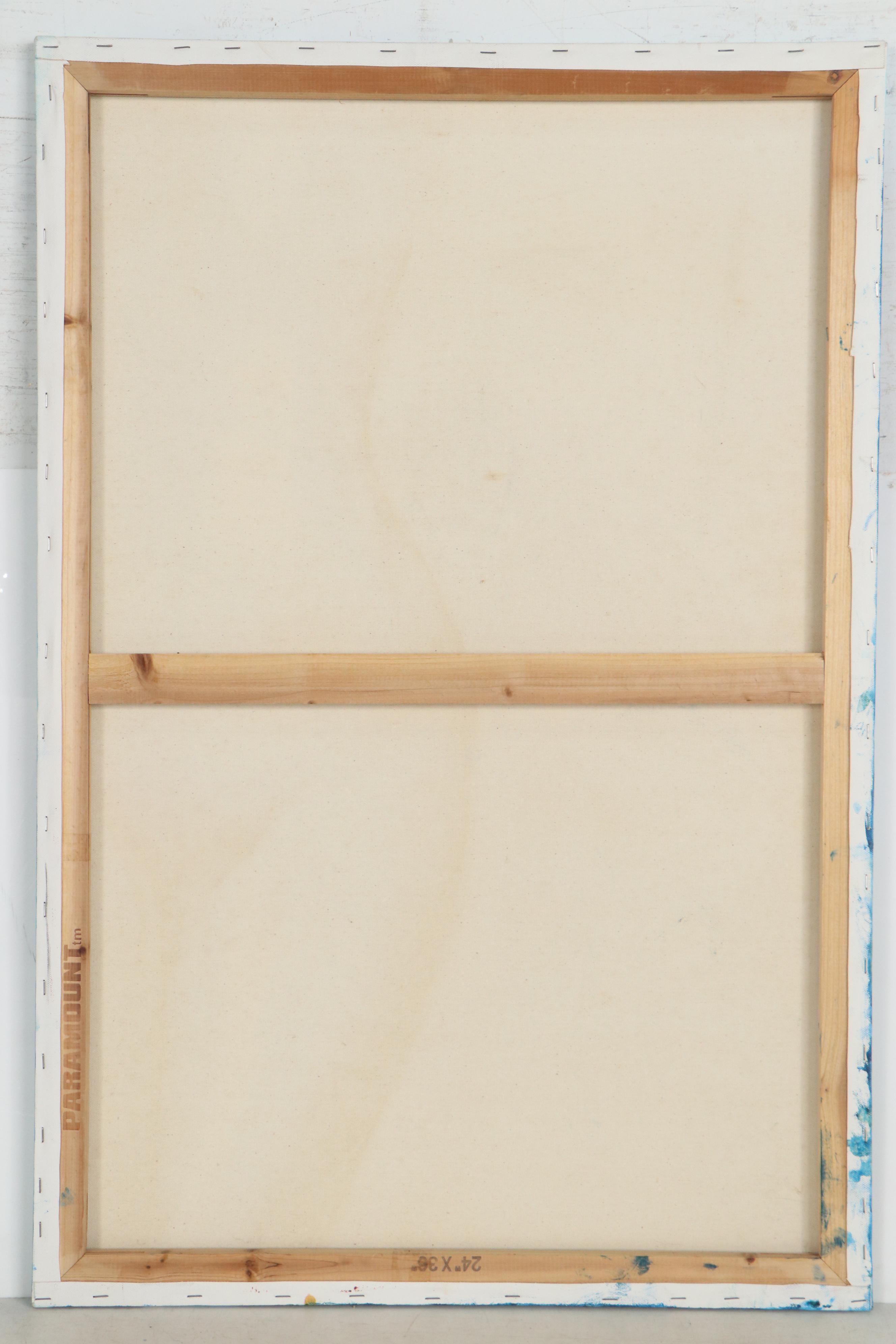 Monochrome Oil Painting of a Standing Nude, Circa 2000