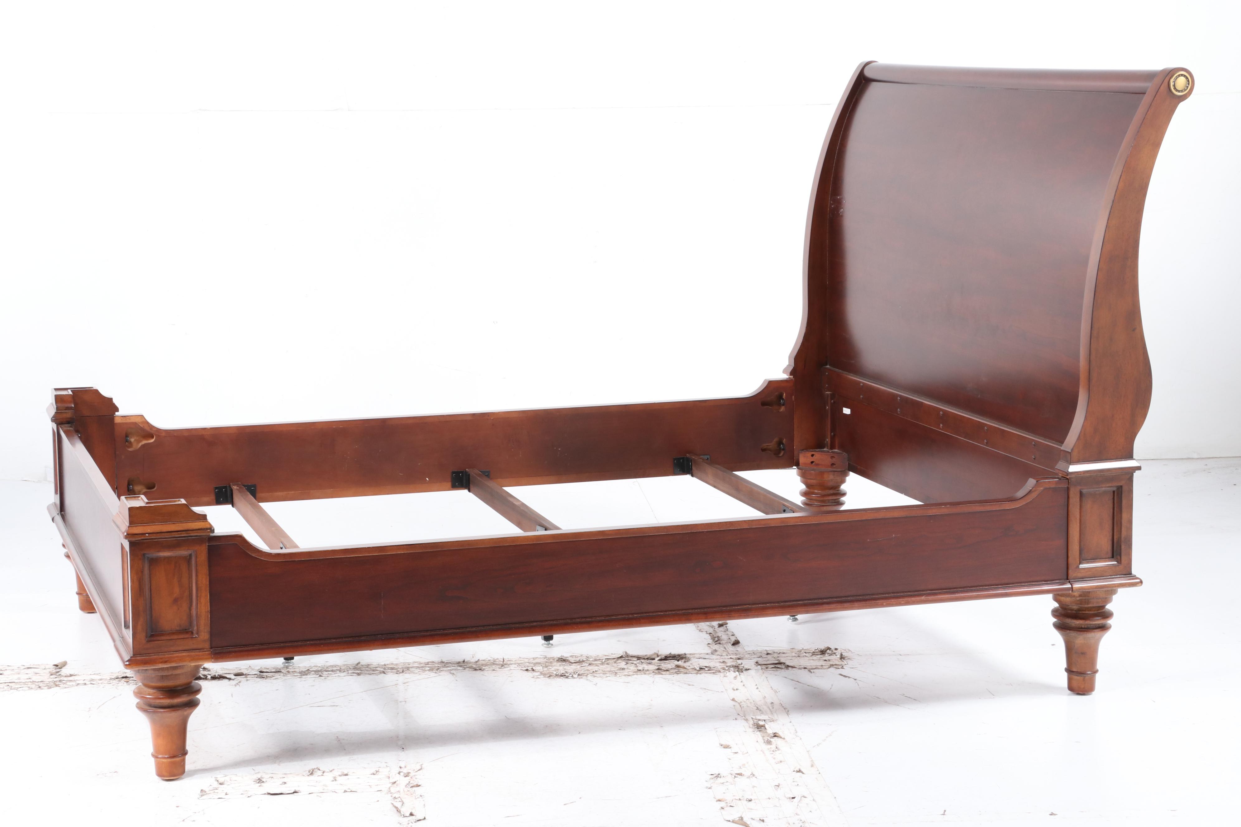 Martha Stewart Furniture "Penobscot" Cherry-Veneered Queen Size Sleigh Bed