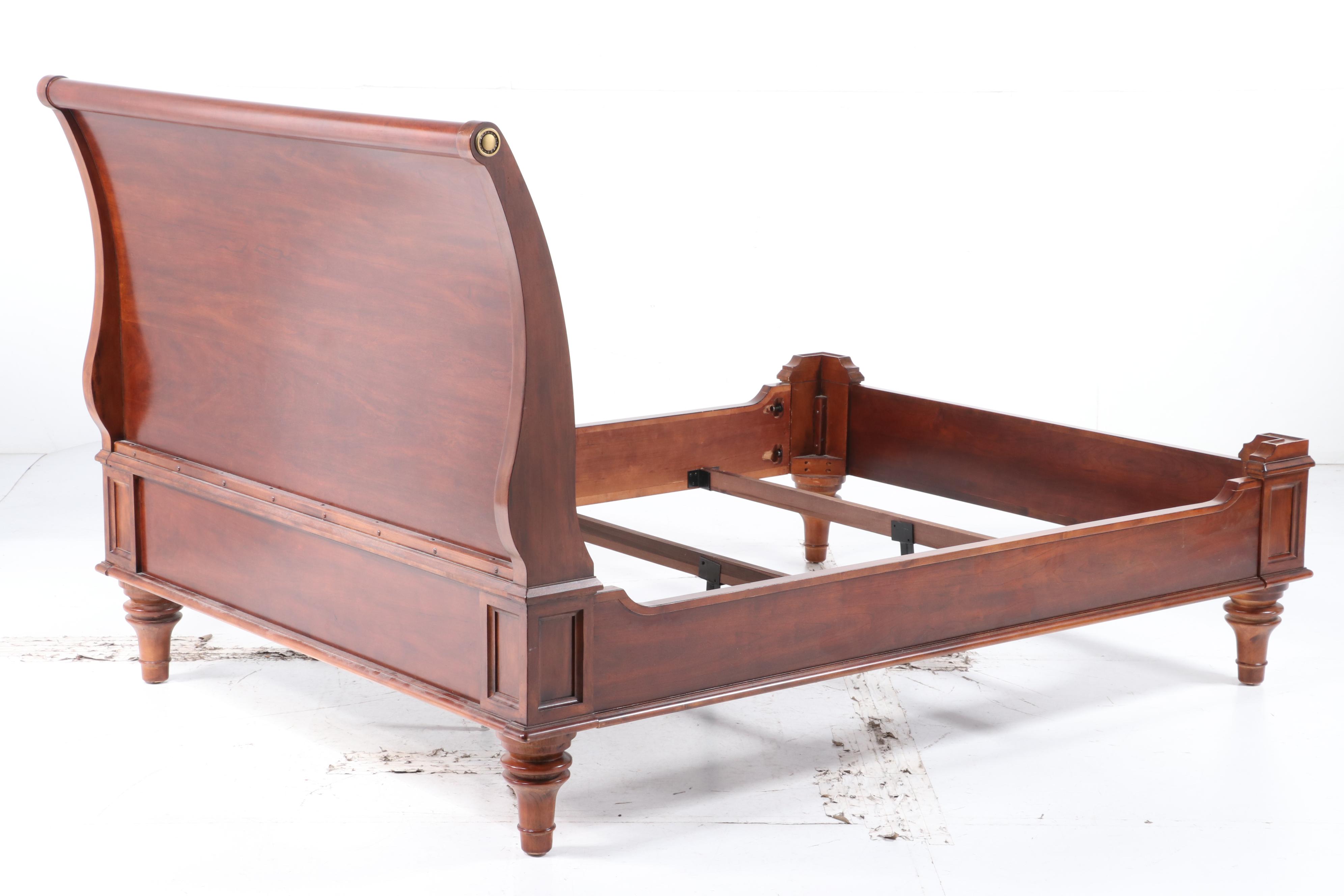 Martha Stewart Furniture "Penobscot" Cherry-Veneered Queen Size Sleigh Bed