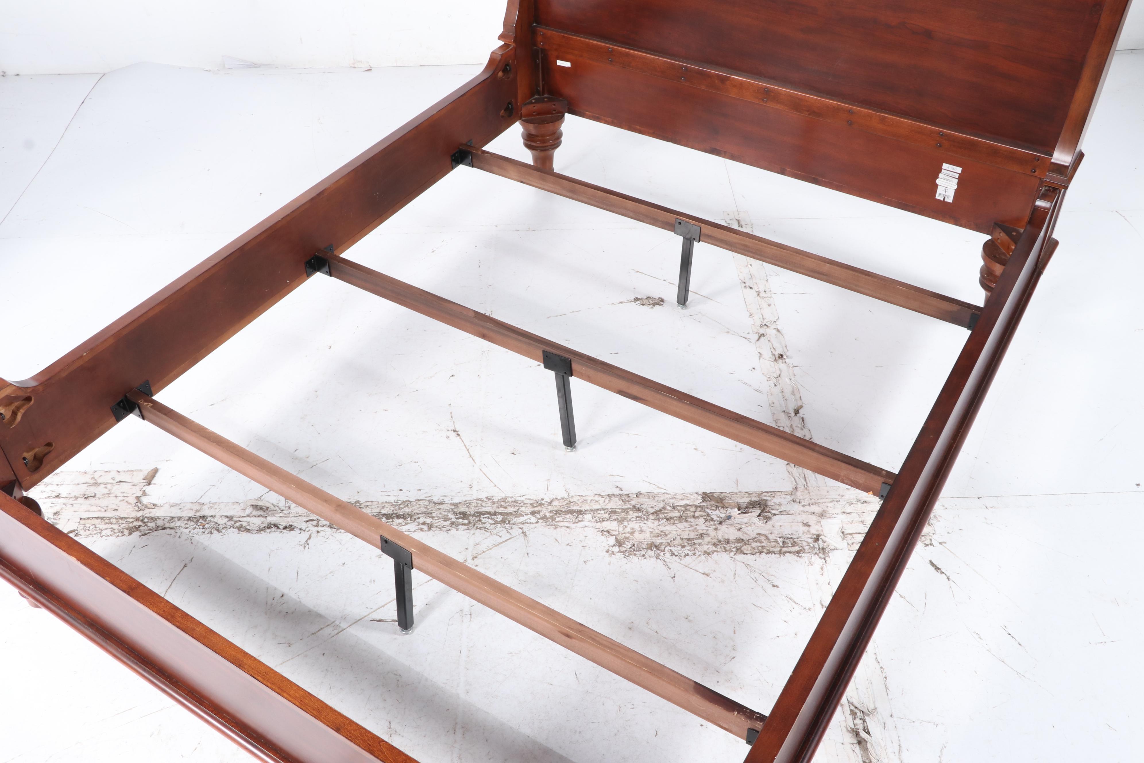 Martha Stewart Furniture "Penobscot" Cherry-Veneered Queen Size Sleigh Bed