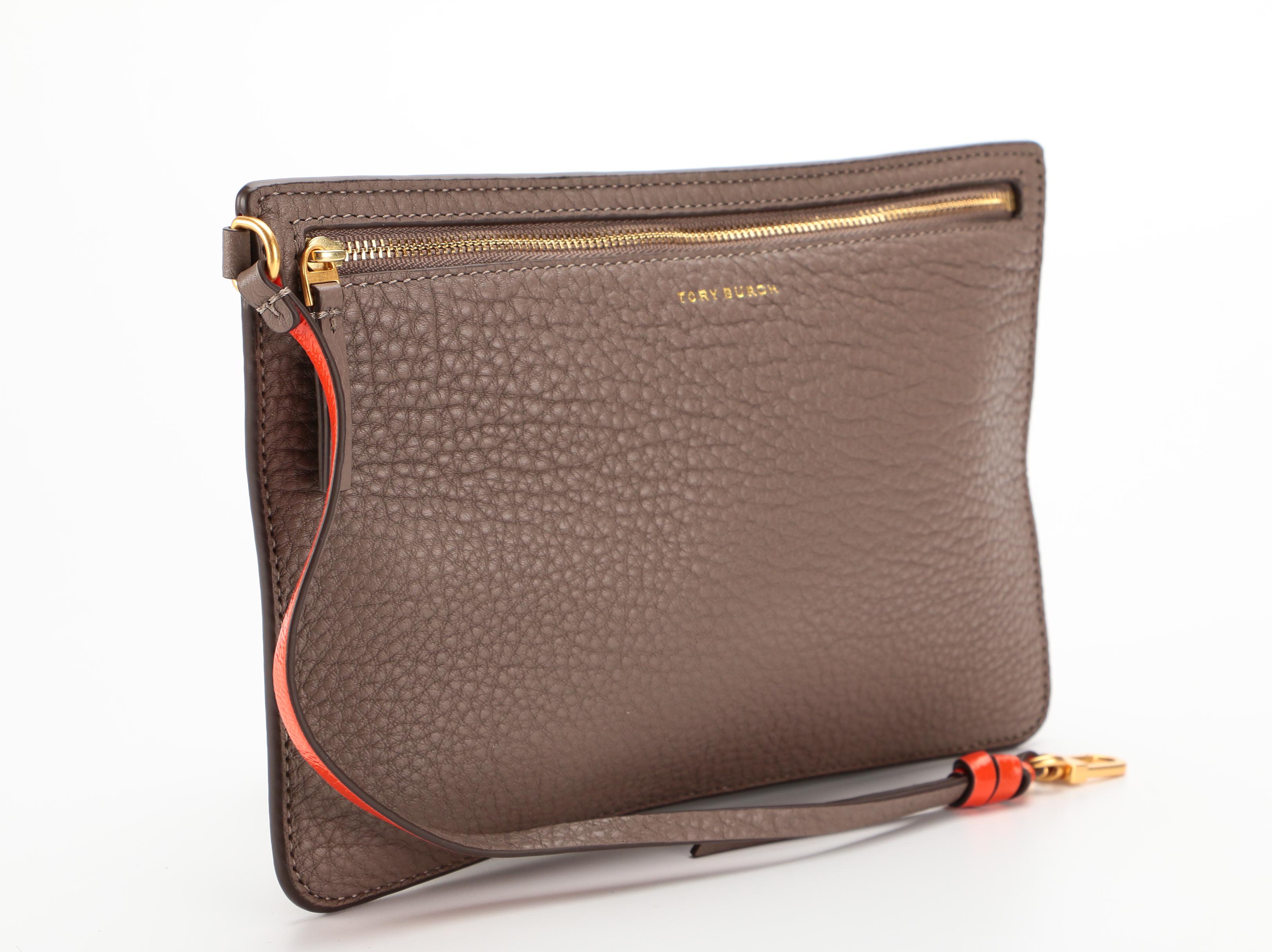 Tory Burch Perry Reversible Pebbled Leather Tote with Accessory Pouch