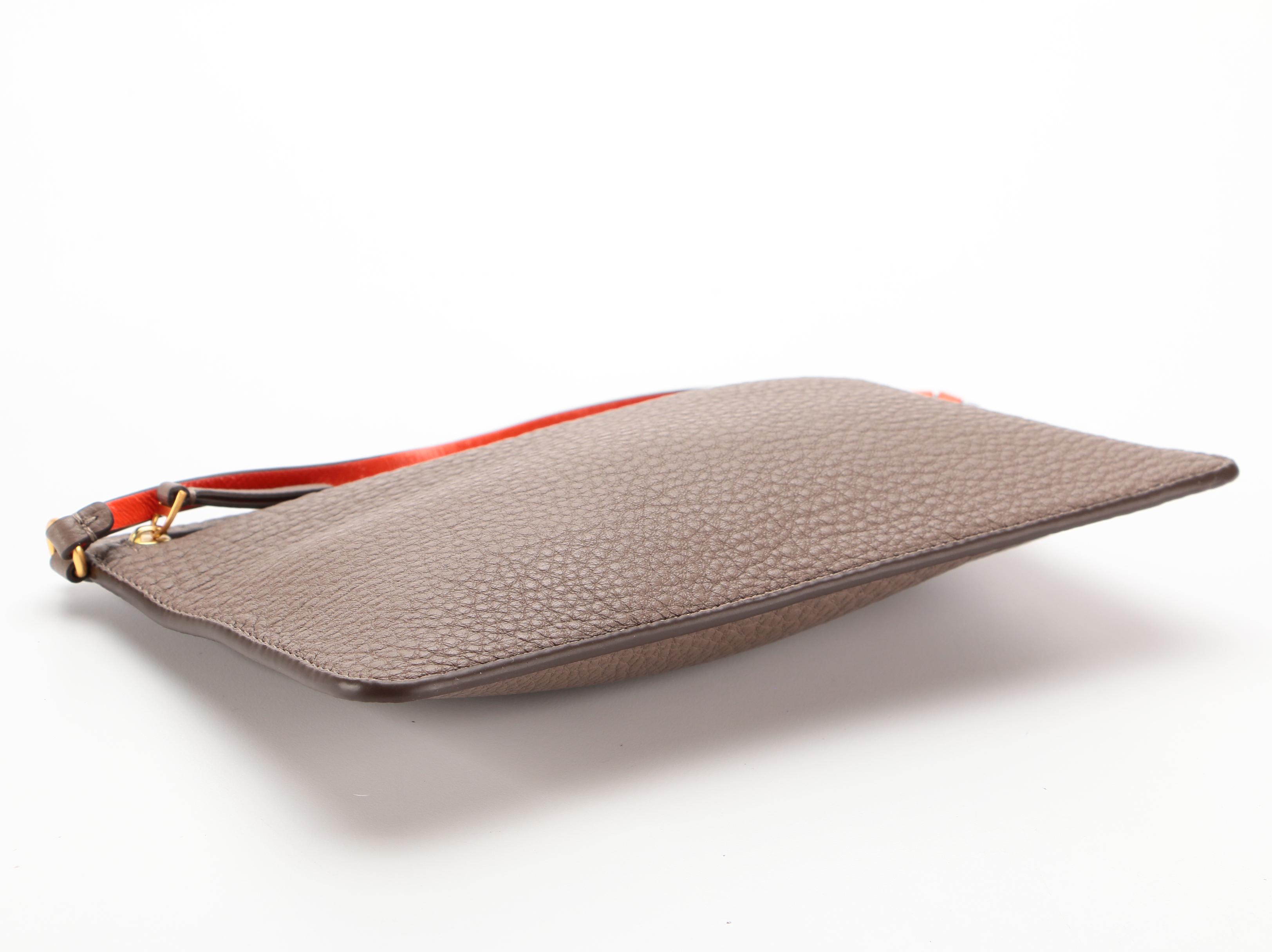 Tory Burch Perry Reversible Pebbled Leather Tote with Accessory Pouch