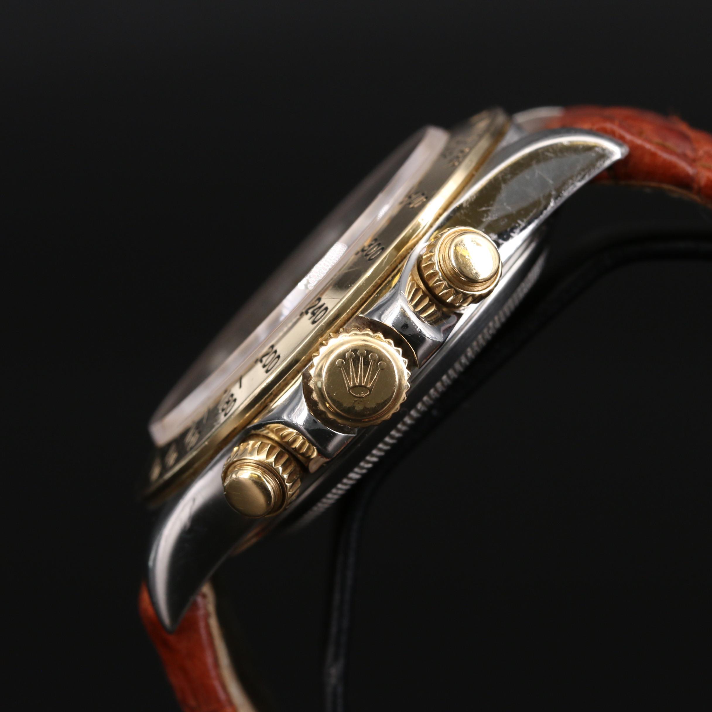 1997 Rolex Daytona 16523 Zenith 18K Gold and Stainless Steel Watch