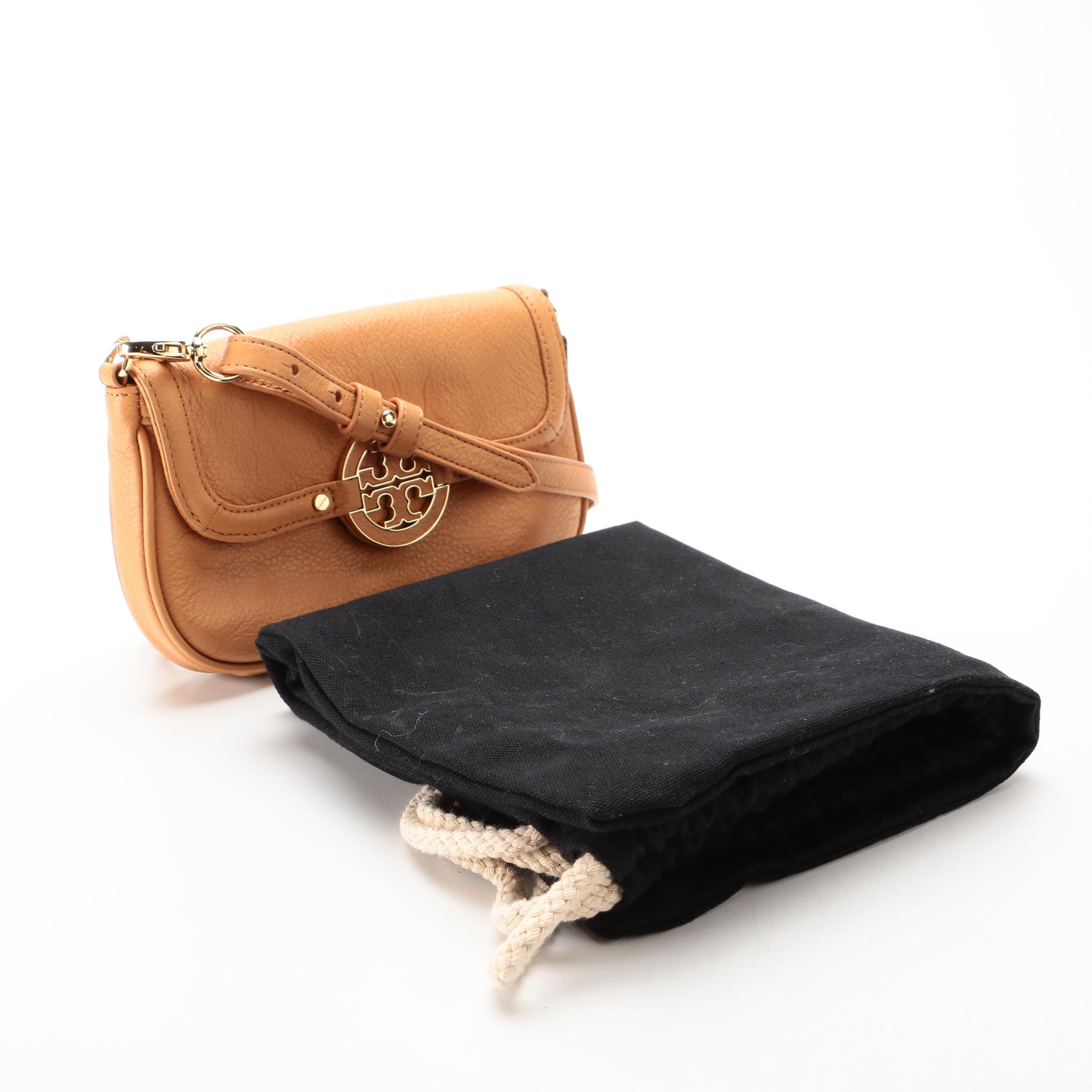 Tory Burch Amanda Crossbody Bag in Aged Vachetta Grained Leather