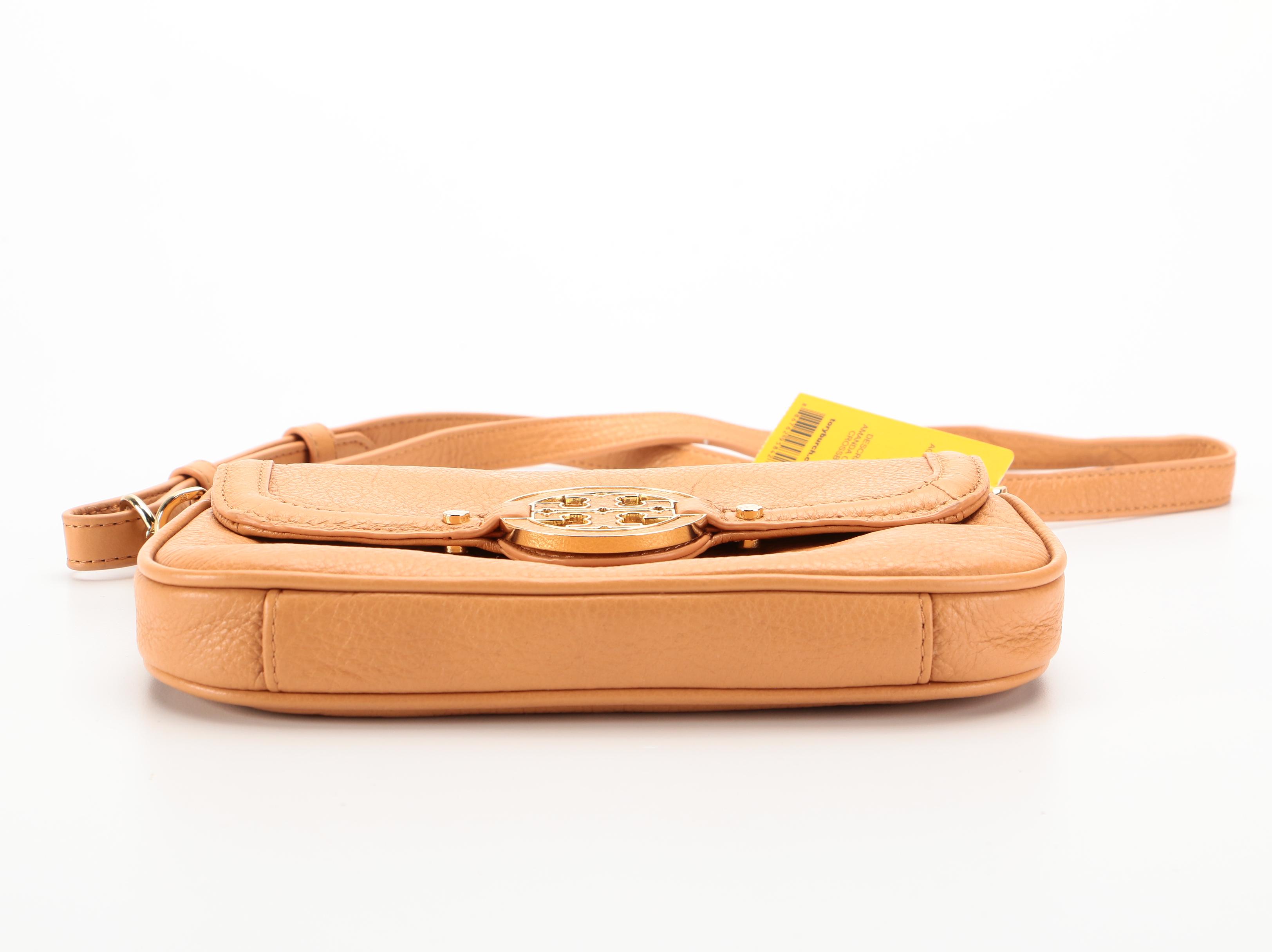 Tory Burch Amanda Crossbody Bag in Aged Vachetta Grained Leather