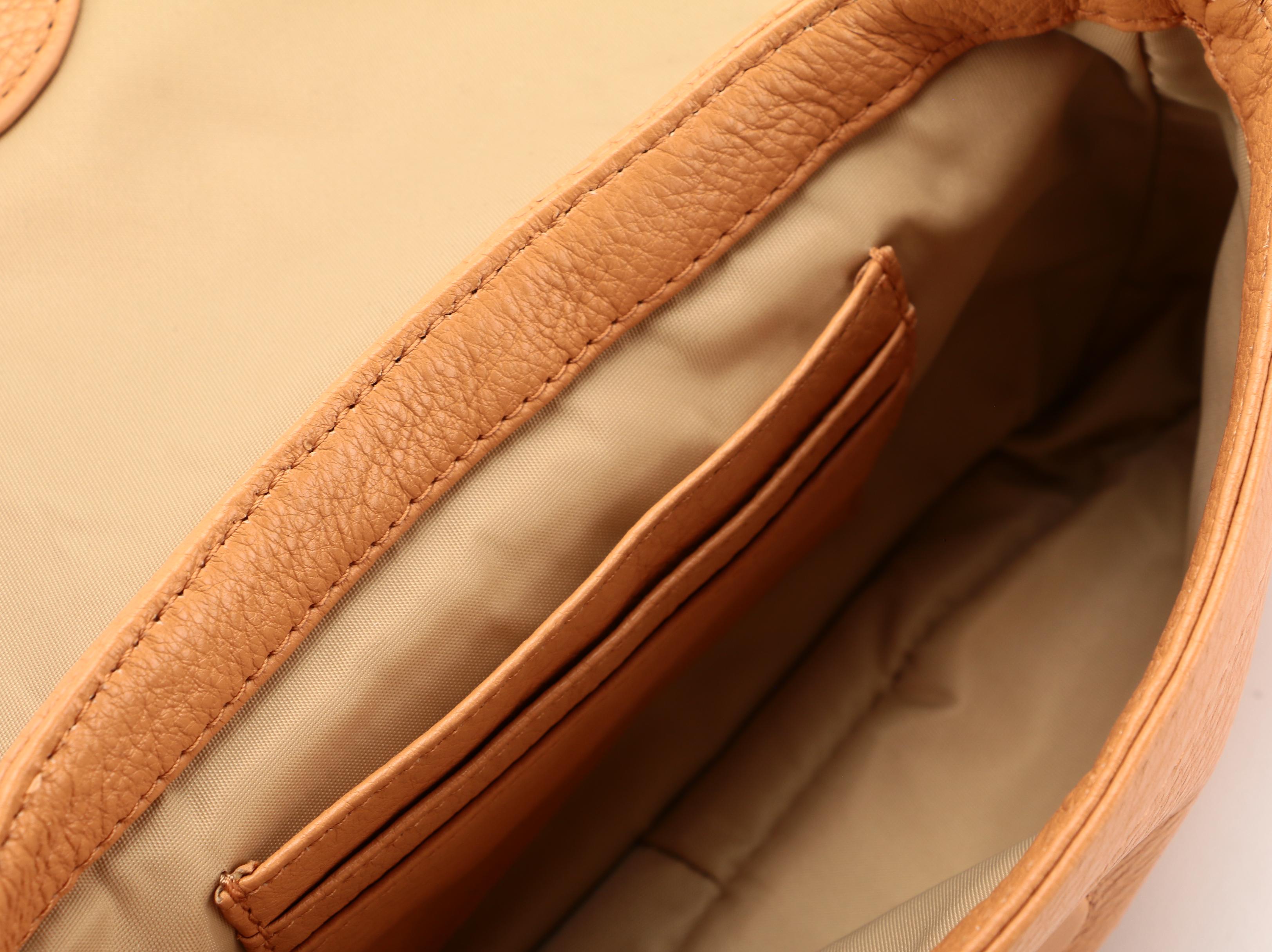 Tory Burch Amanda Crossbody Bag in Aged Vachetta Grained Leather