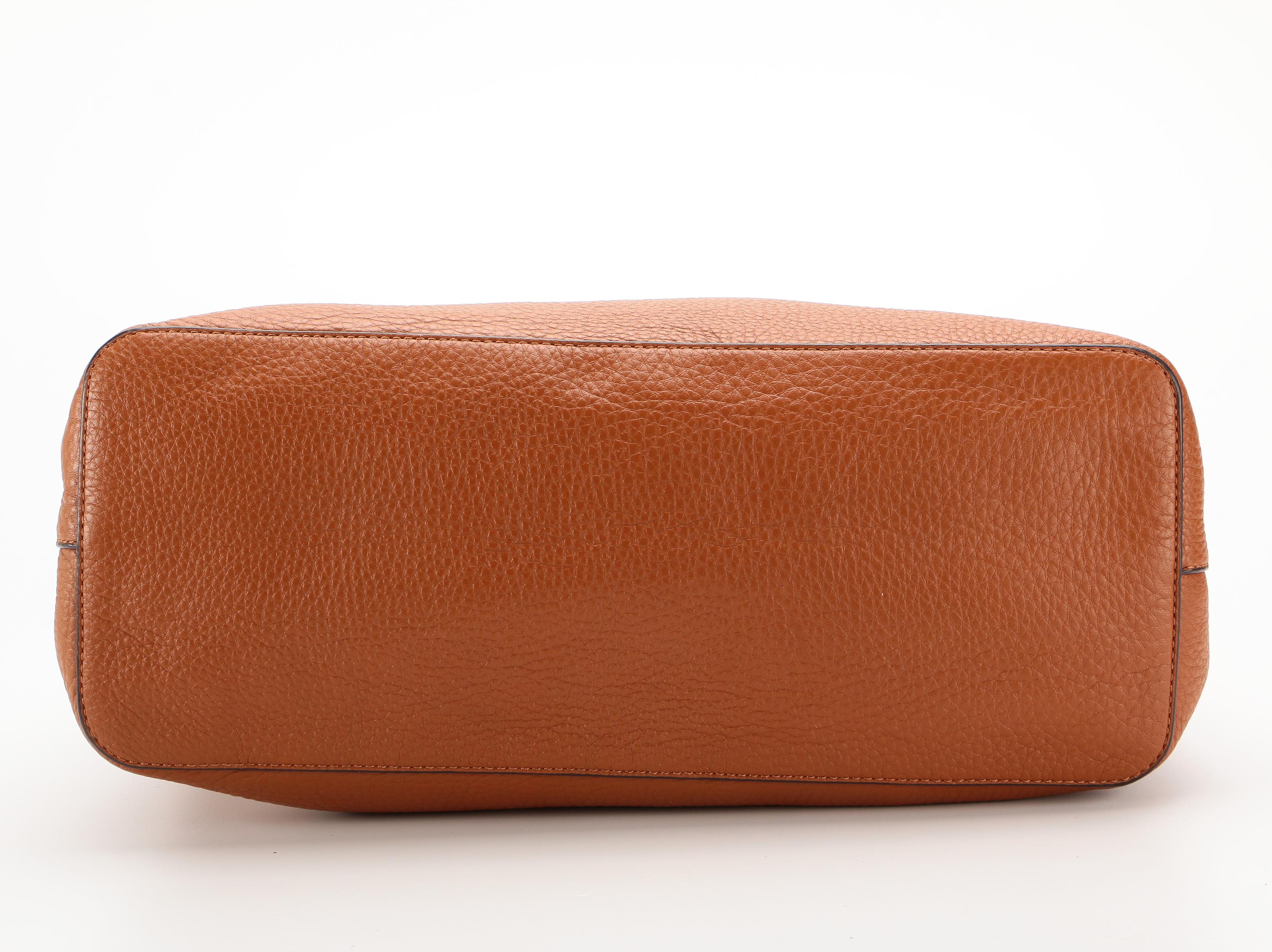 Tory Burch Taylor Tassel Tote in Brown Pebbled Leather with Woven Handles