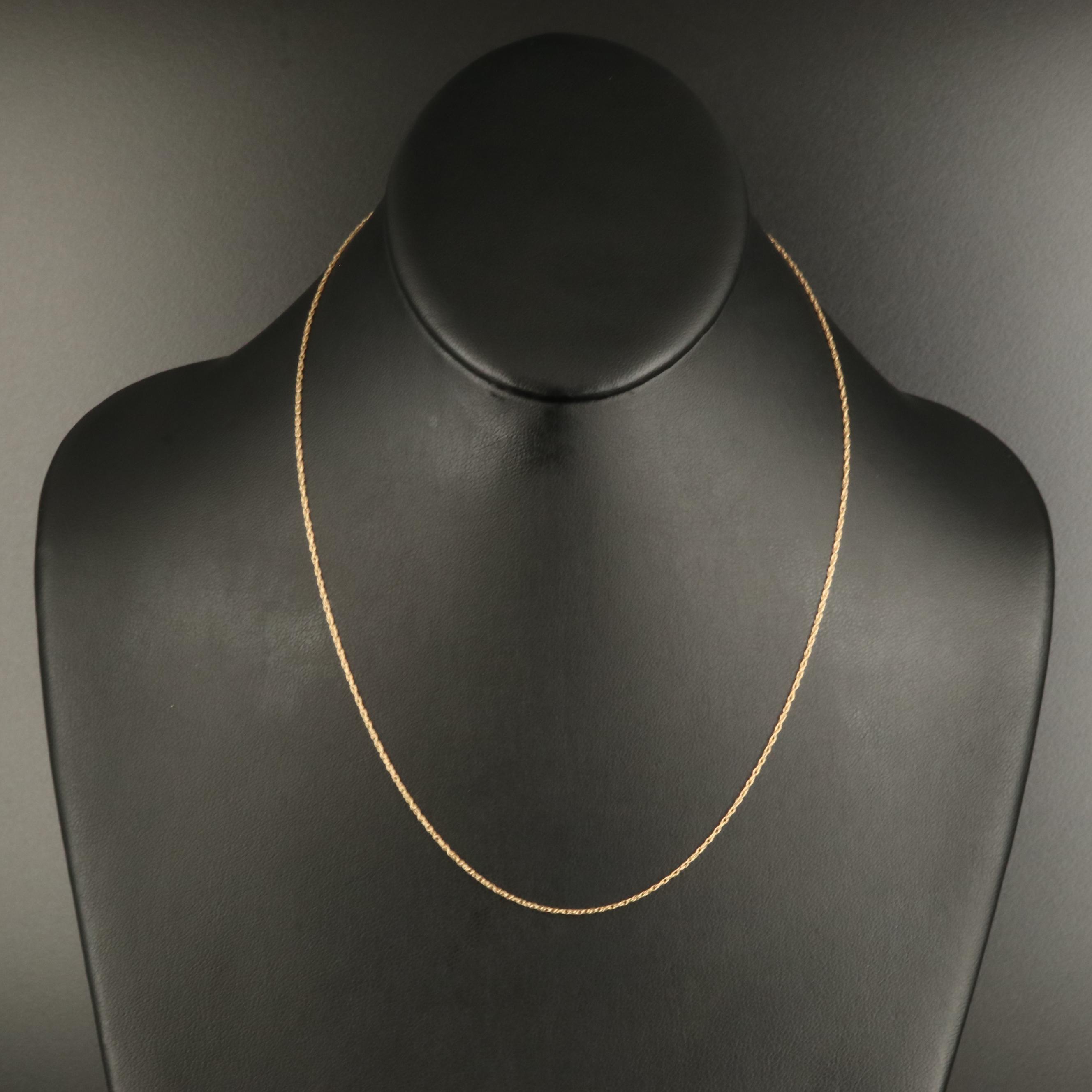 14K Loose Rope Chain Necklace