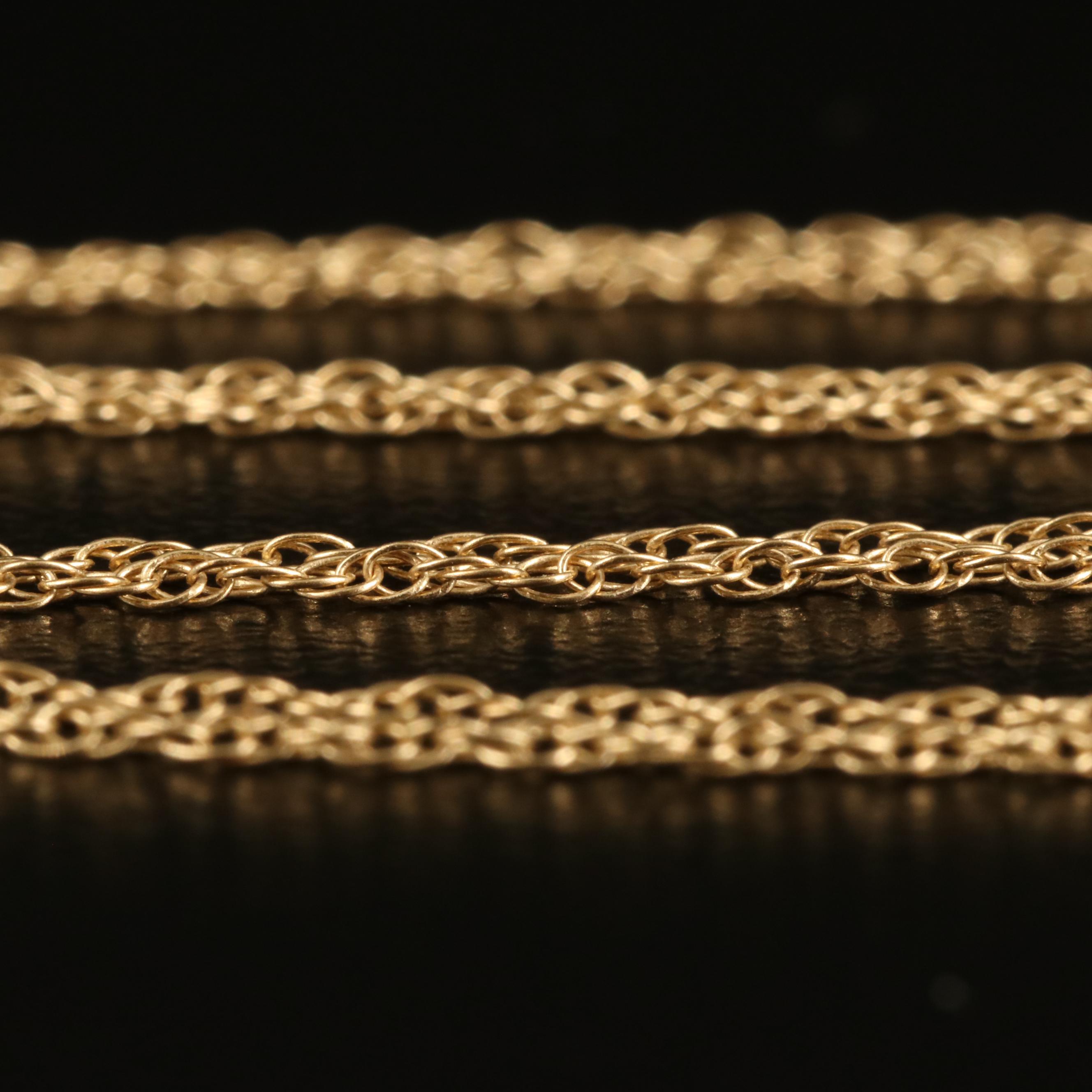 14K Loose Rope Chain Necklace