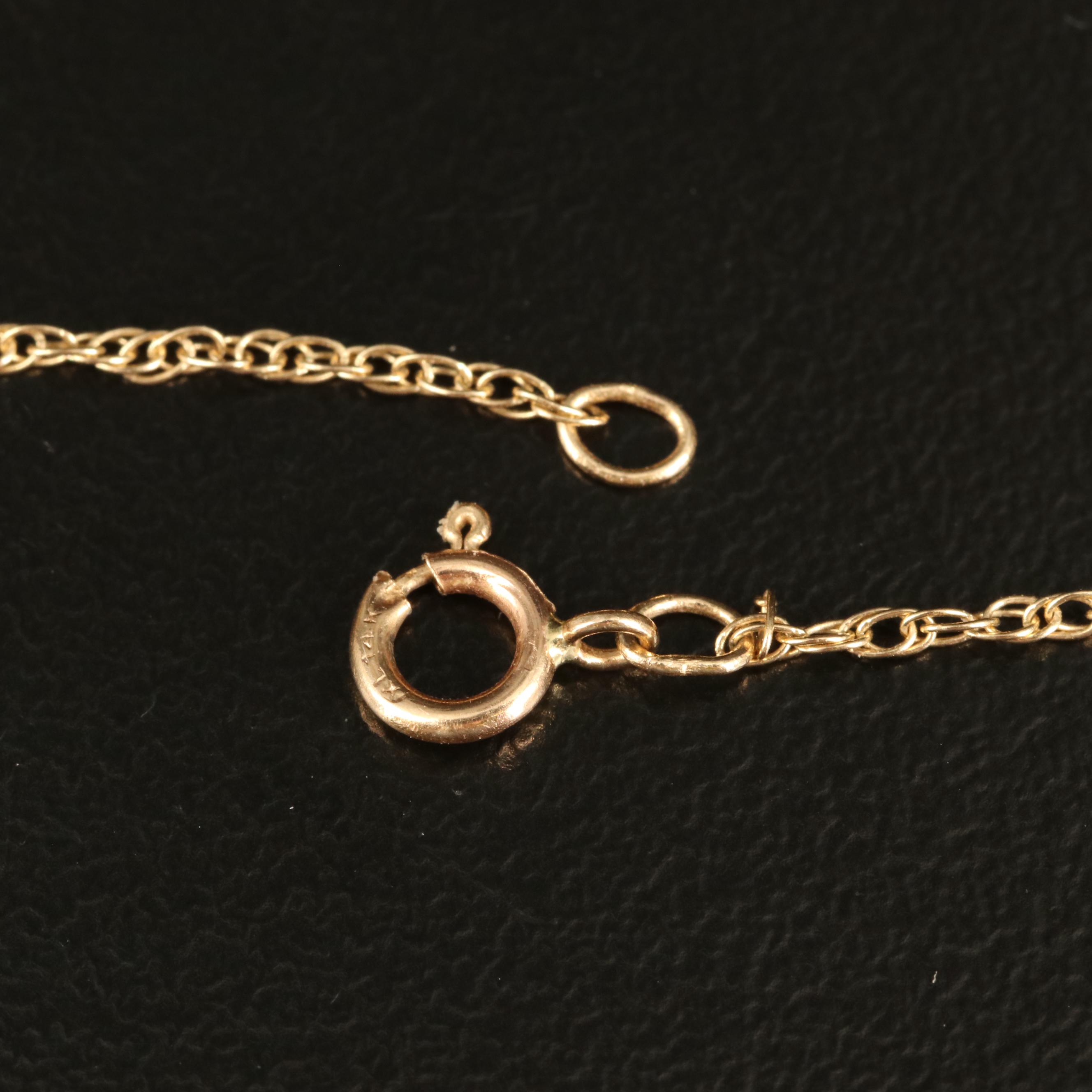 14K Loose Rope Chain Necklace