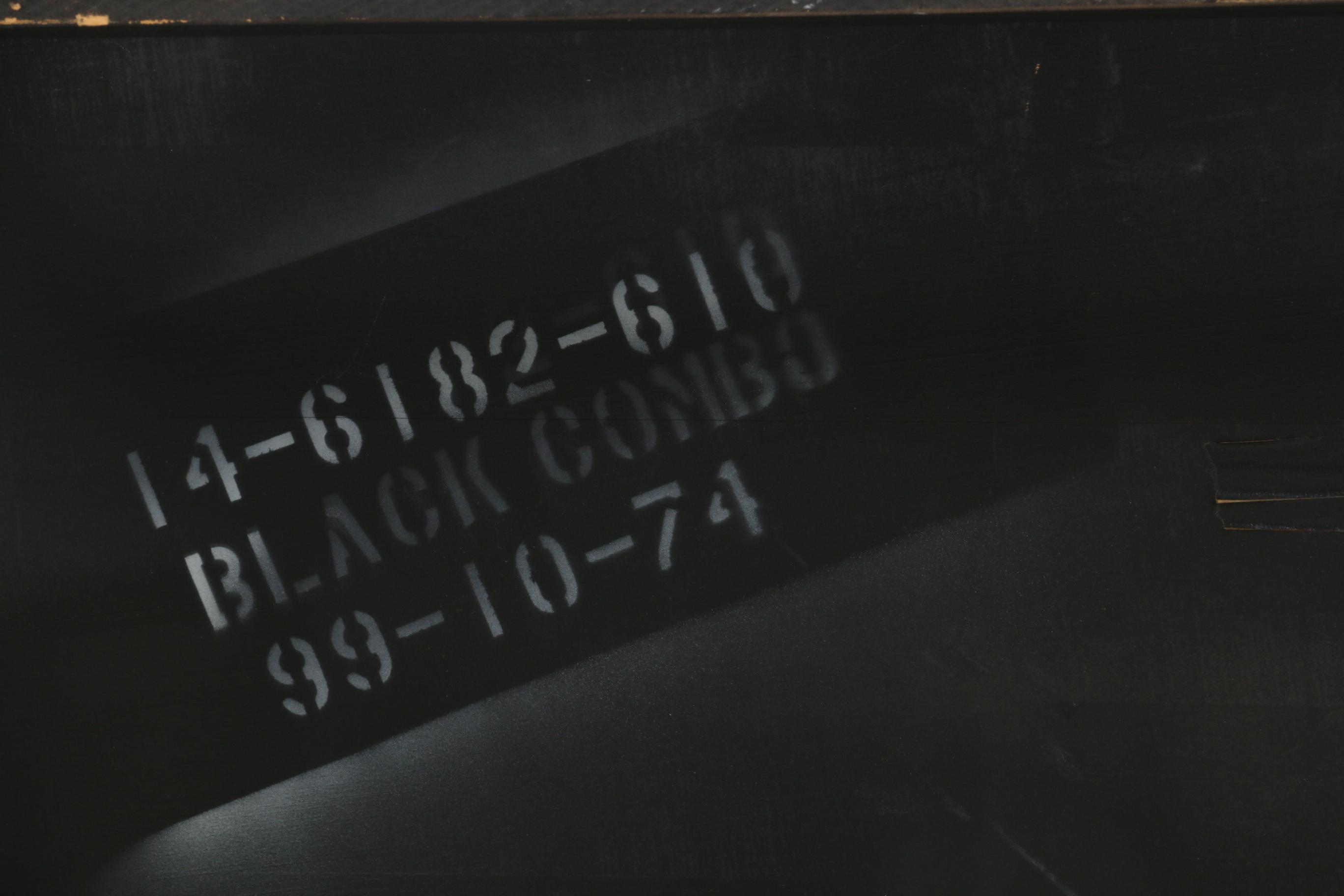 Ethan Allen Stencil-Painted, Ebonized and Parcel-Gilt Maple Arrow-Back Bench