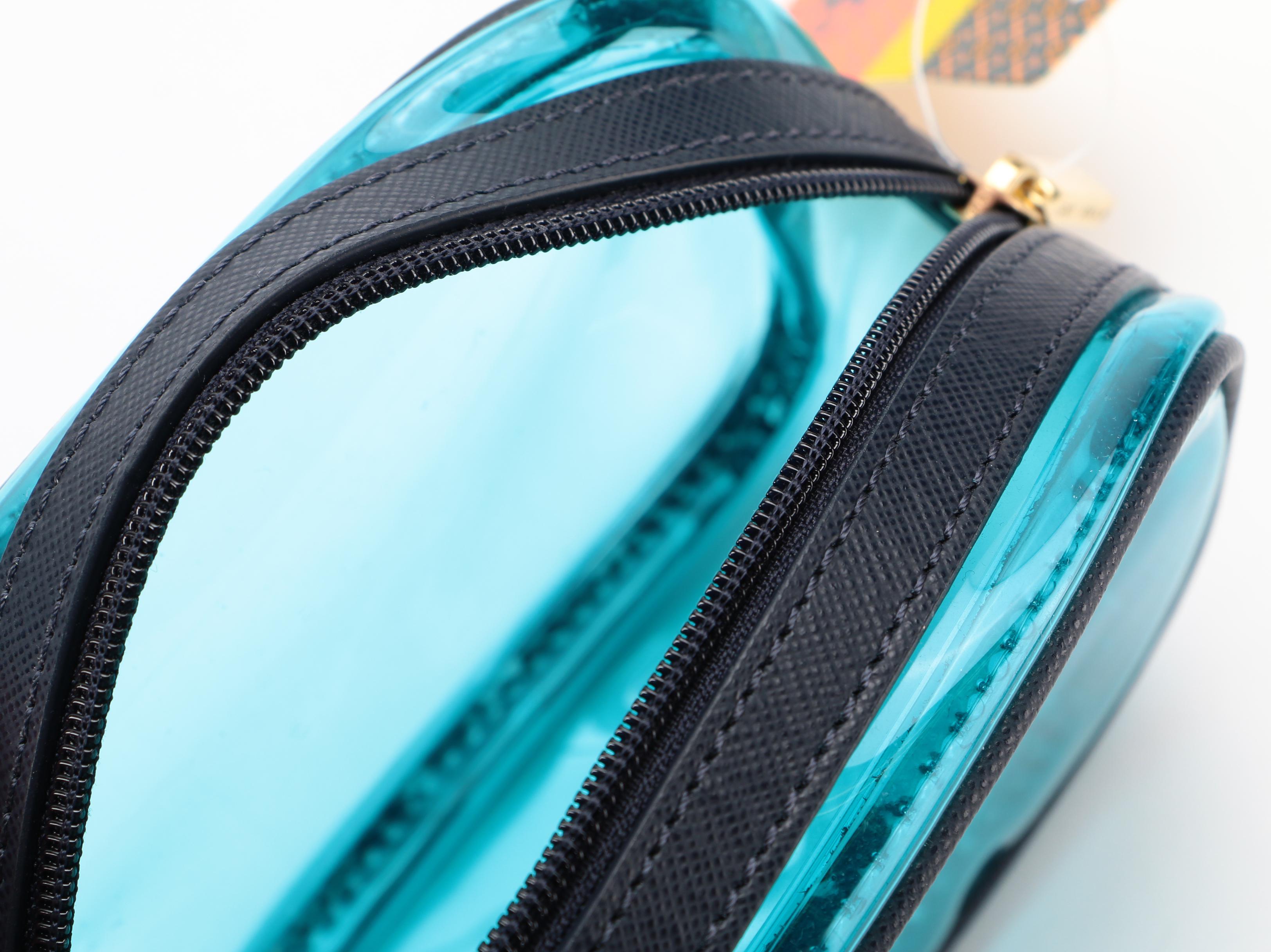 Tory Burch Navy Suede Shoulder Bag and Vinyl Cosmetics Pouch