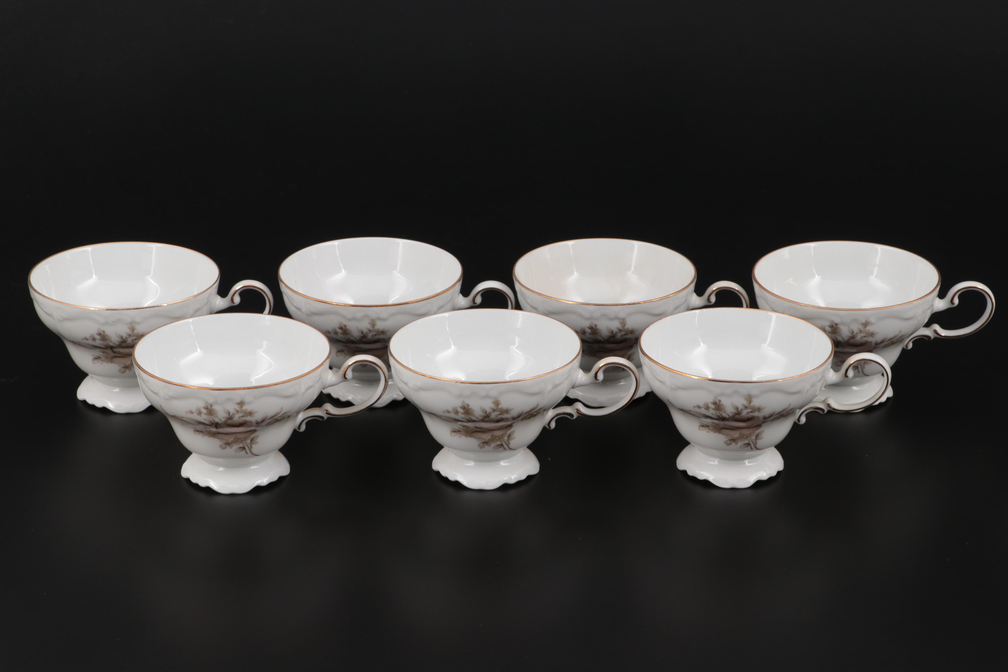 Johann Haviland German "Sepia Rose" Bone China, 20th Century