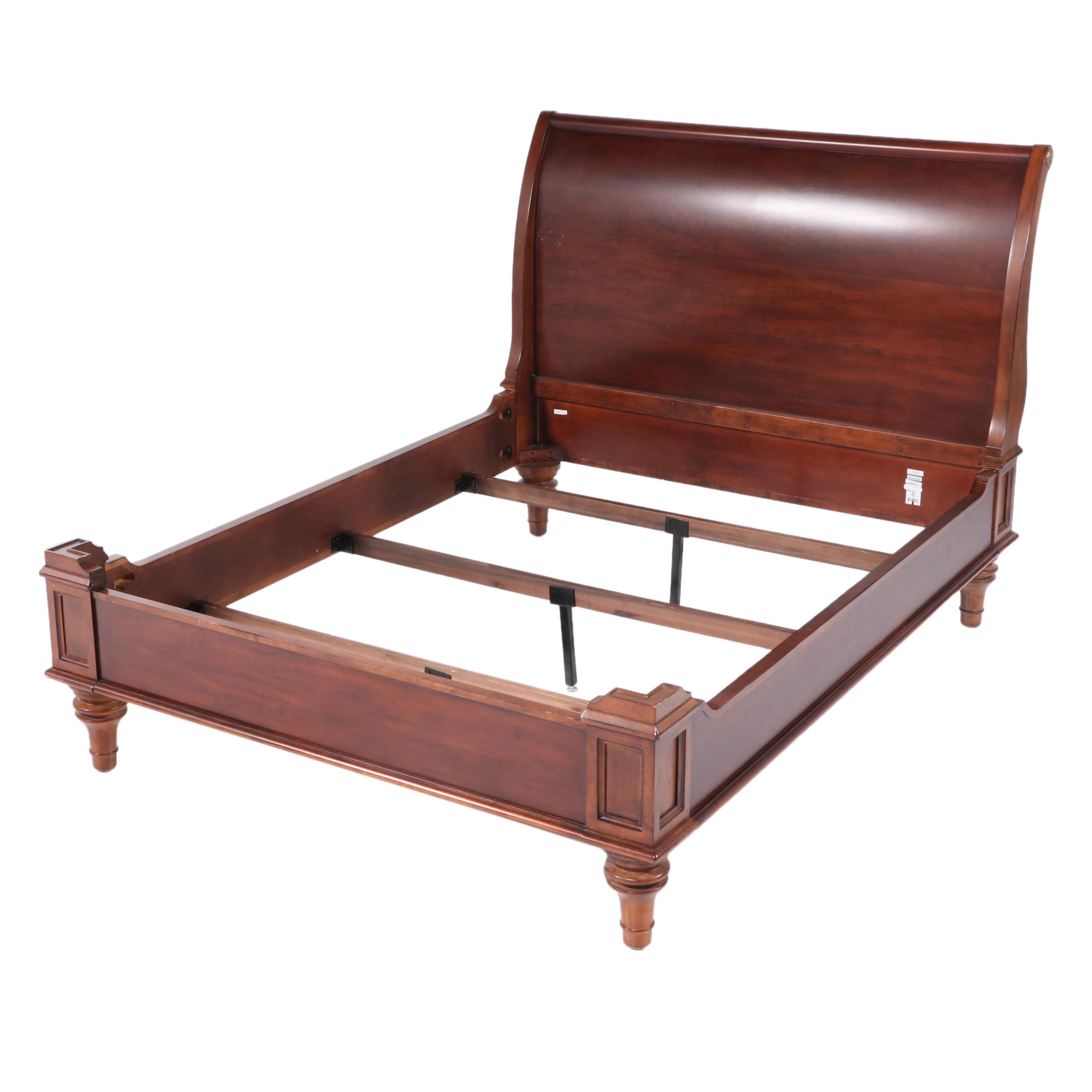 Martha Stewart Furniture "Penobscot" Cherry-Veneered Queen Size Sleigh Bed