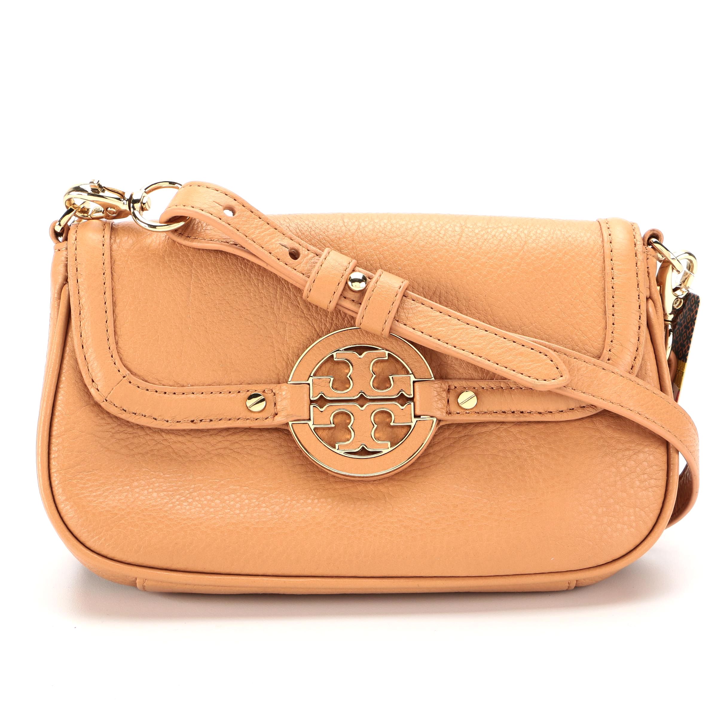 Tory Burch Amanda Crossbody Bag in Aged Vachetta Grained Leather