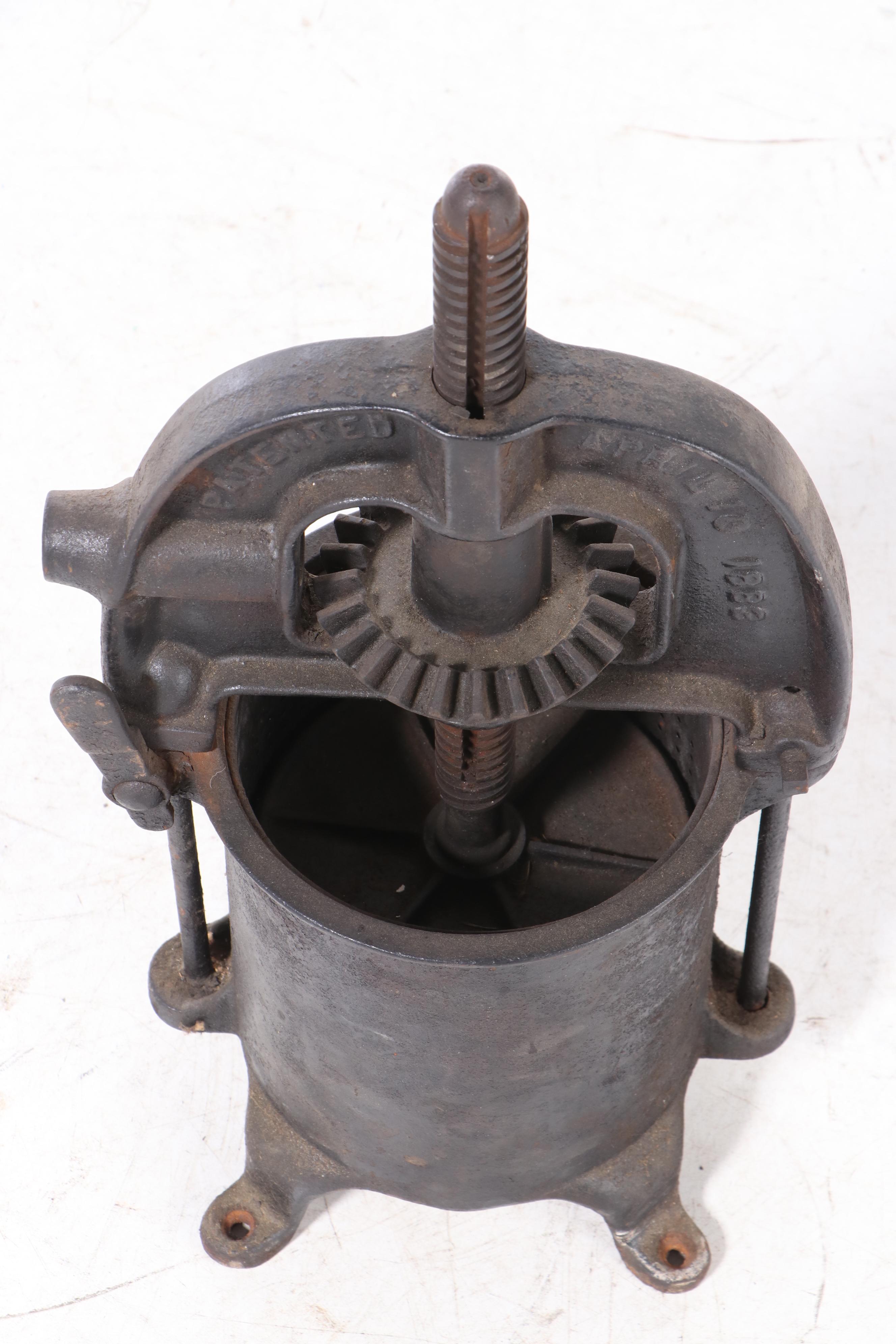 Enterprise Mfg. Co. Cast Iron Sausage Stuffer Press