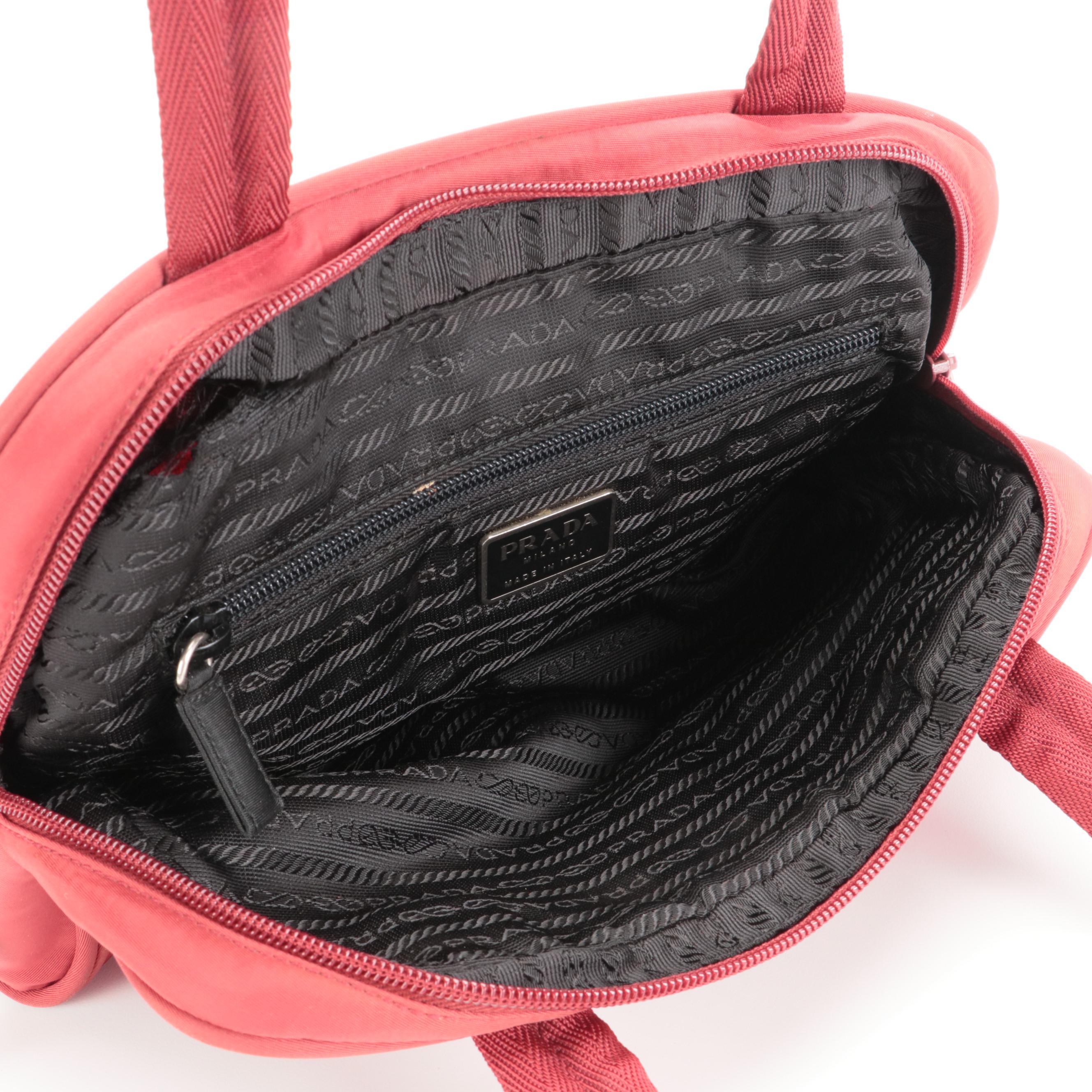 Prada Tessuto Red Nylon Shoulder Bag