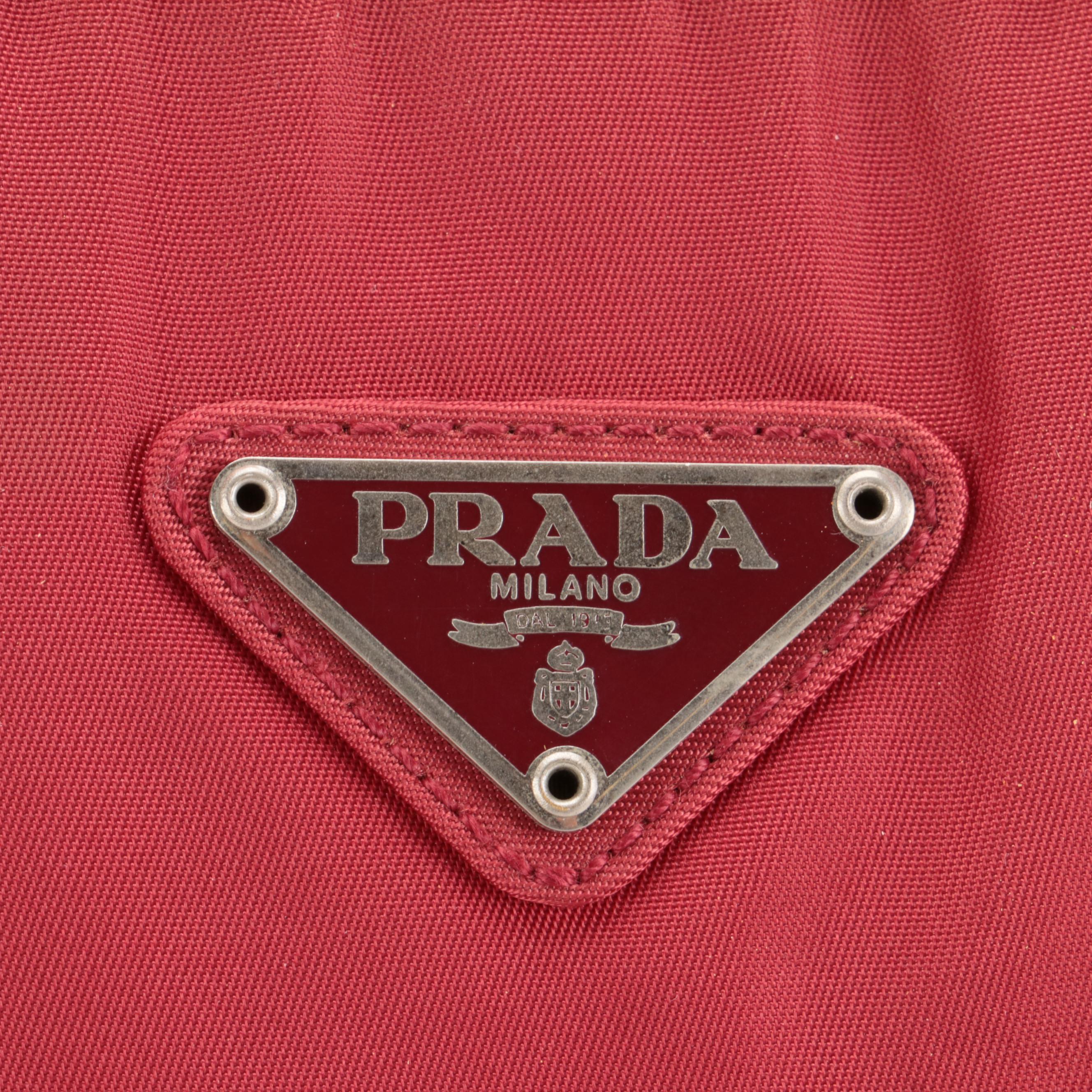 Prada Tessuto Red Nylon Shoulder Bag