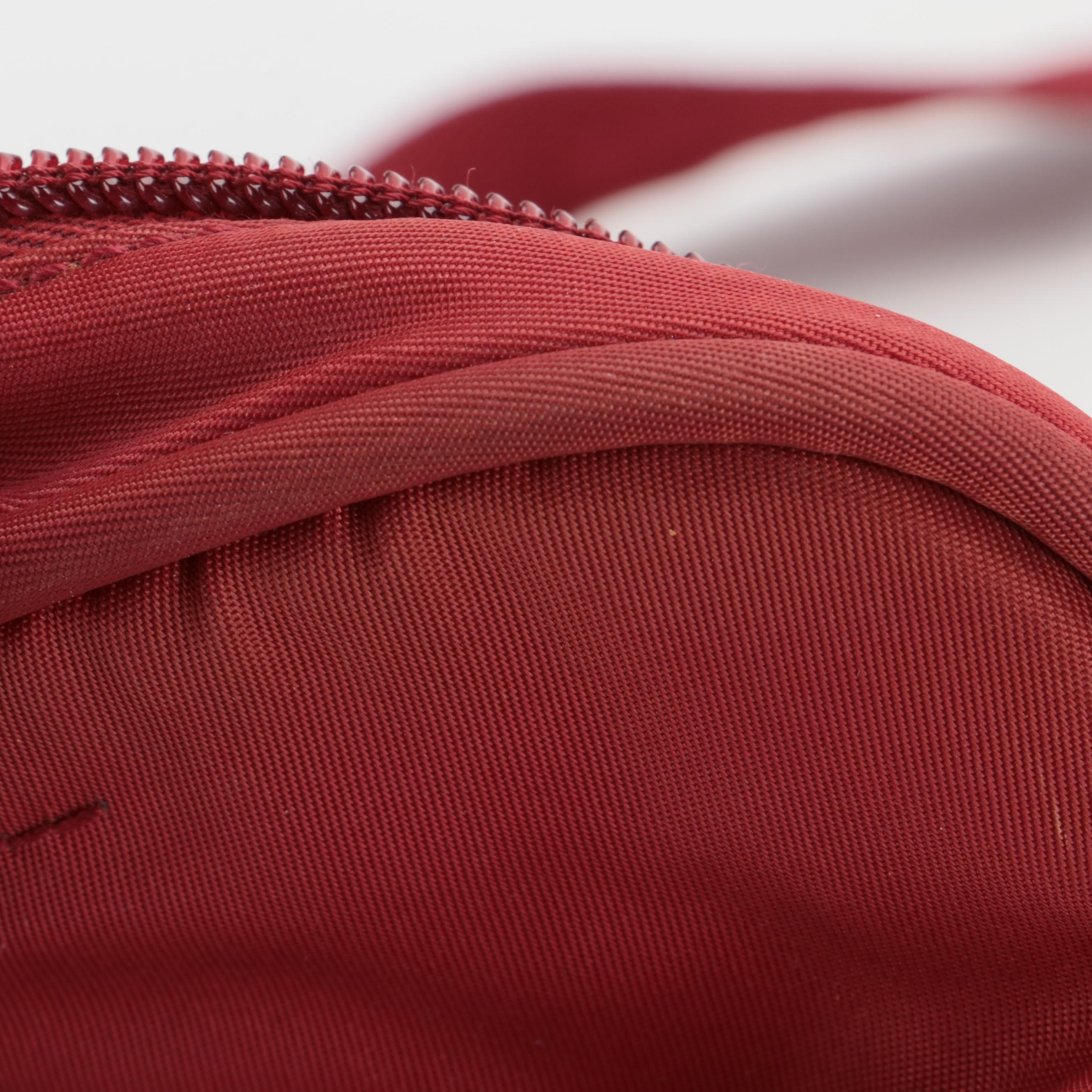 Prada Tessuto Red Nylon Shoulder Bag