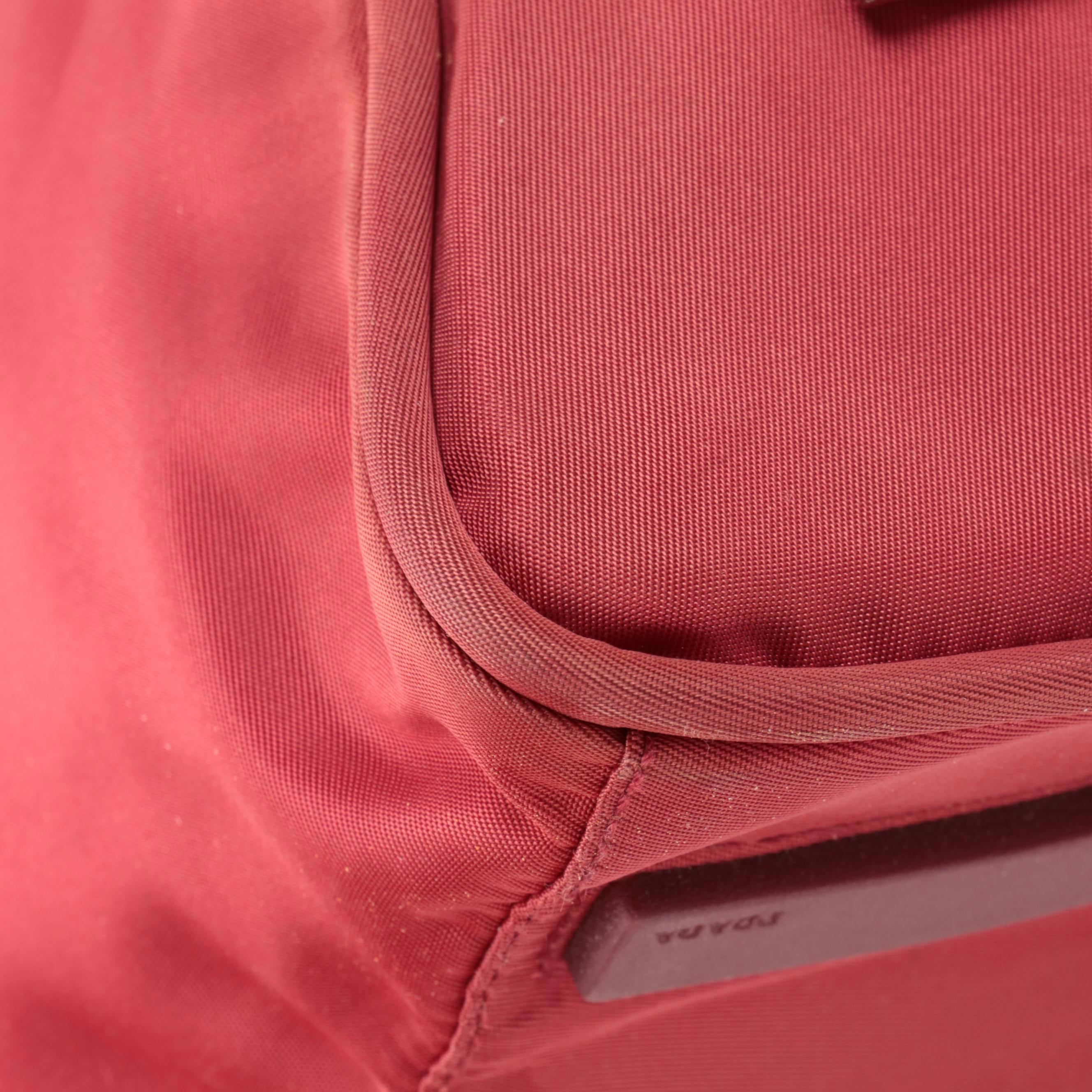 Prada Tessuto Red Nylon Shoulder Bag